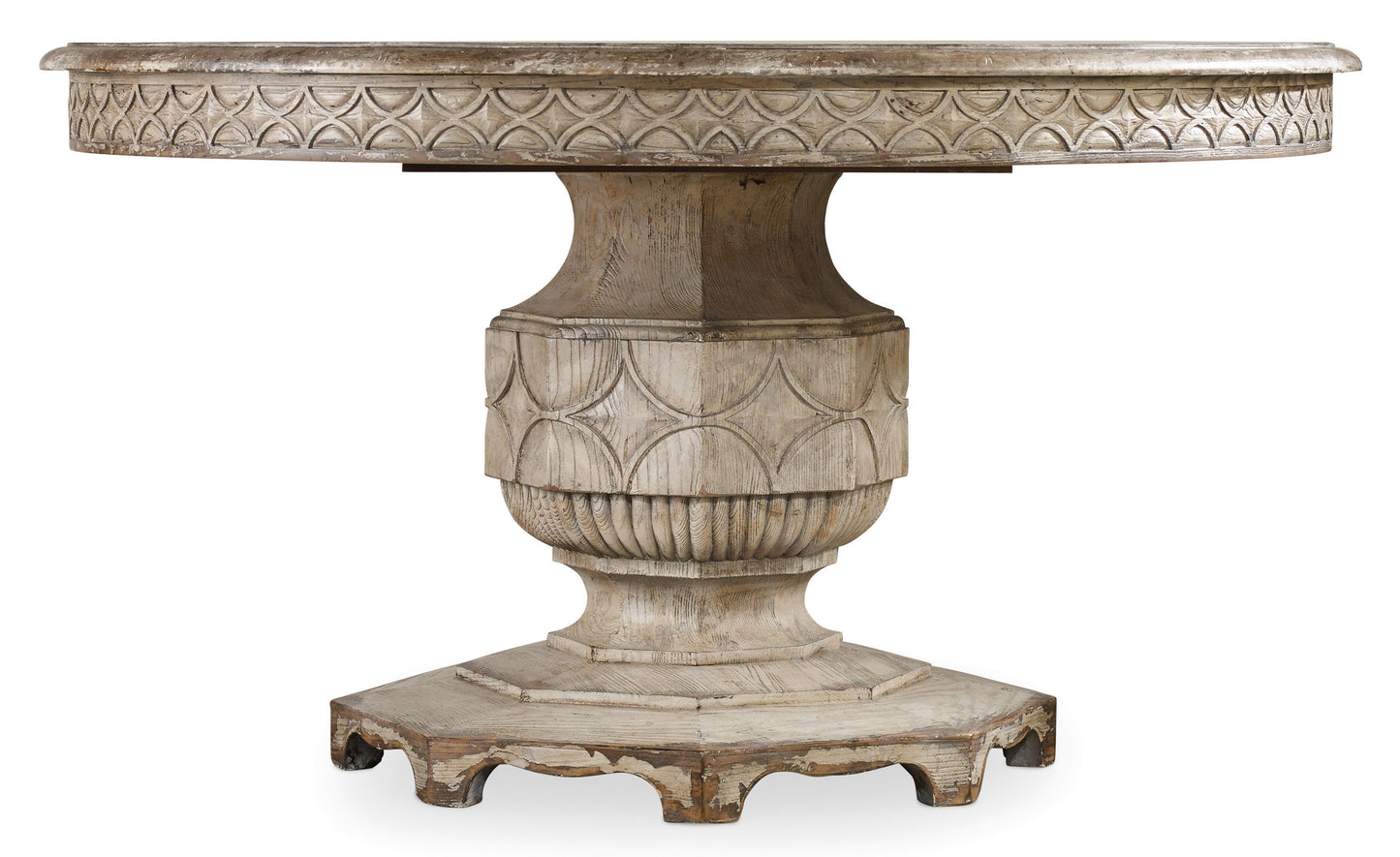 Chatelet Round Dining Table with One 20'' Leaf.