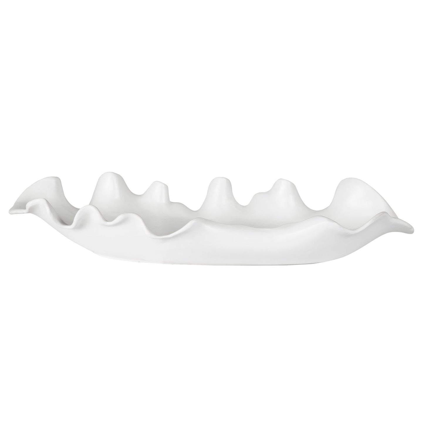 Ruffled Feathers Modern White Bowl.