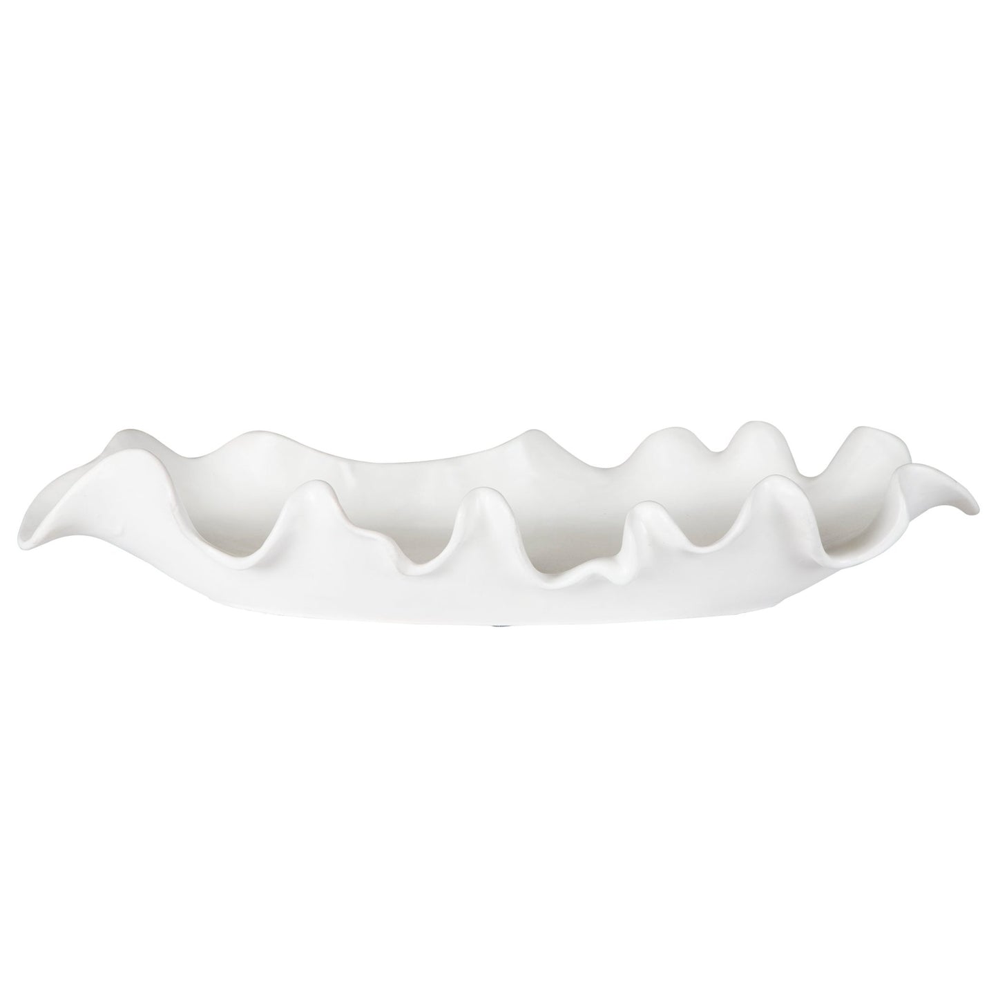 Ruffled Feathers Modern White Bowl.
