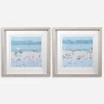 Sea Glass Sandbar Framed Prints, Set/2 - #shop_name Art