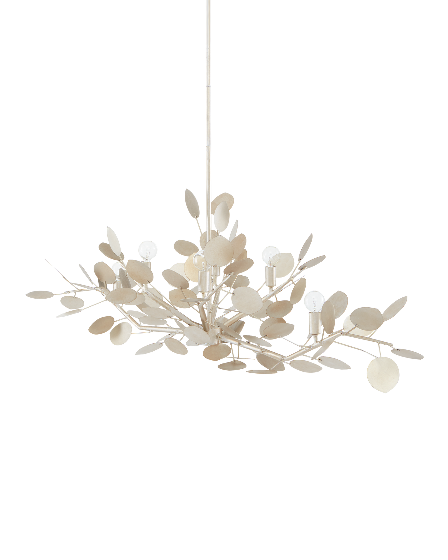 Lunaria Silver Oval Chandelier.