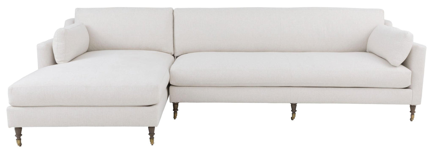 Dolce Grande Chaise Sectional Sofa - Breeze.