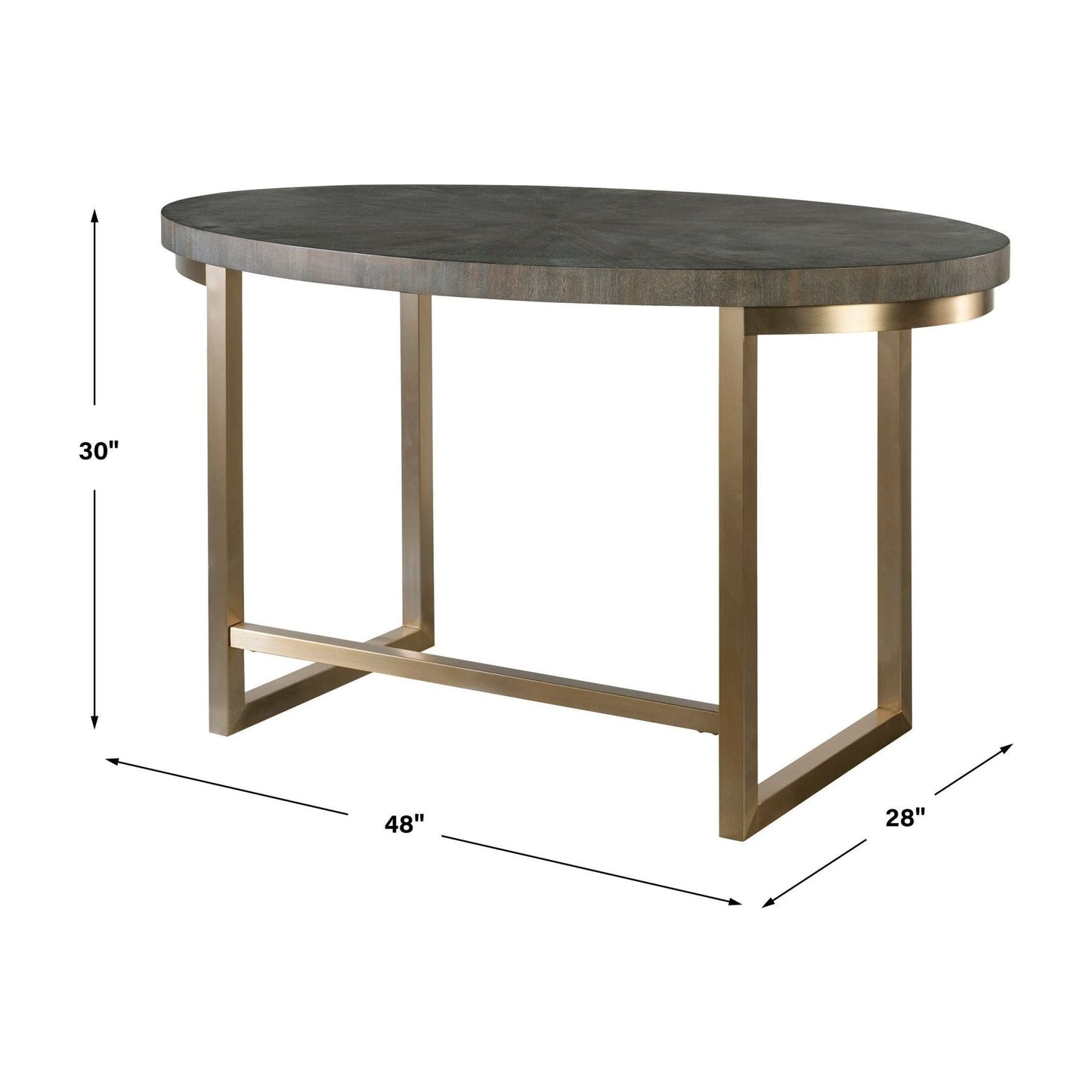 Taja Walnut Oval Desk.