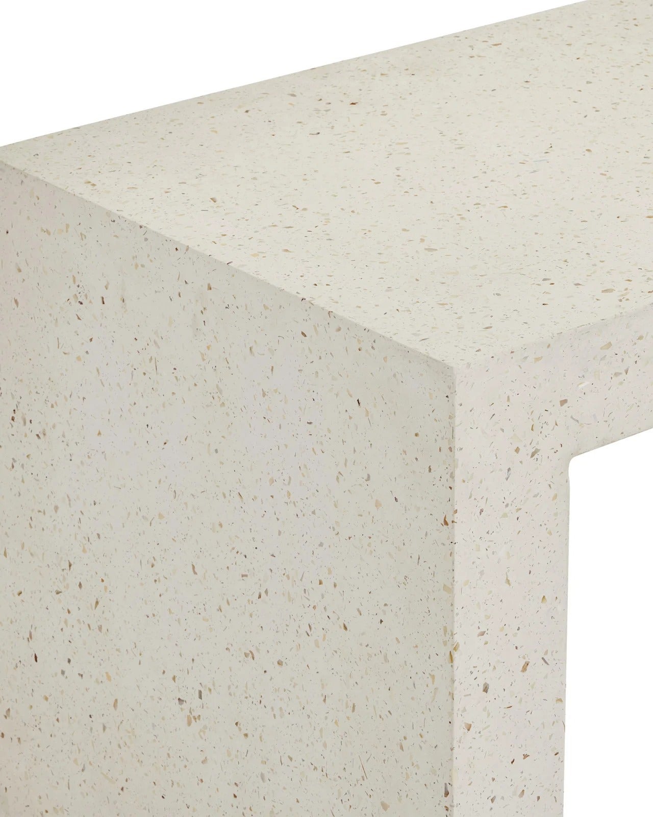 Carson Ivory Terrazzo Console Table.