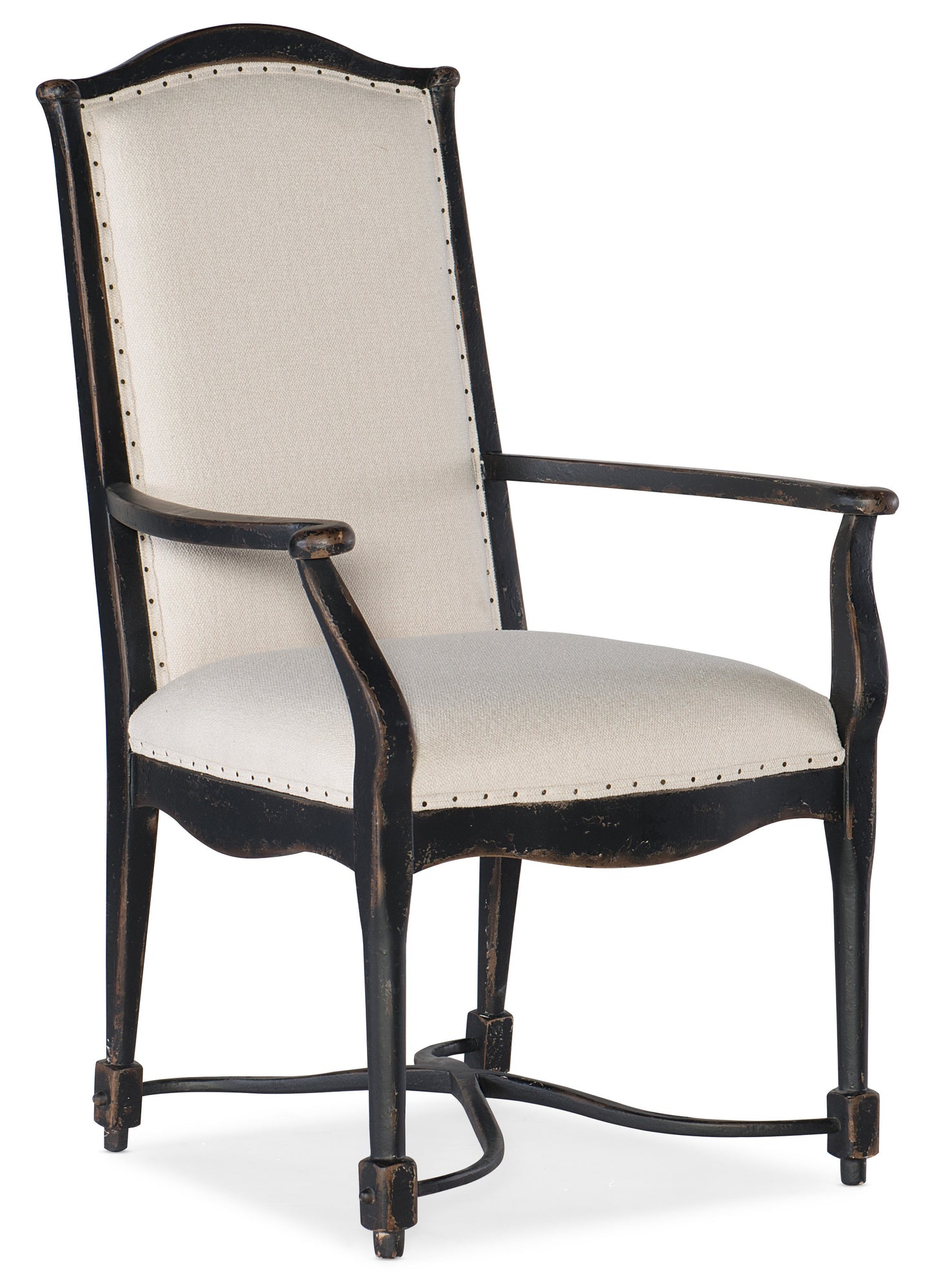Ciao Bella Upholstered Back Arm Chair - Black.