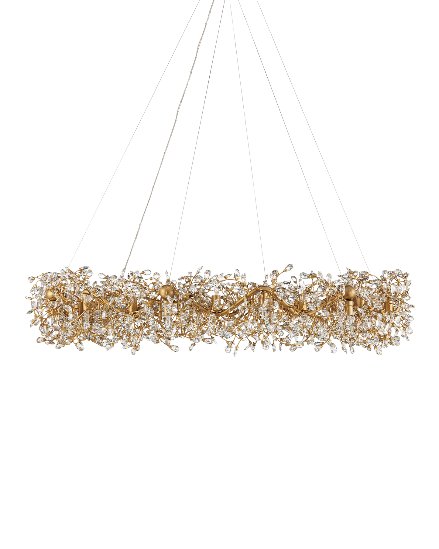 Crystal Bud Grande Ring Chandelier.