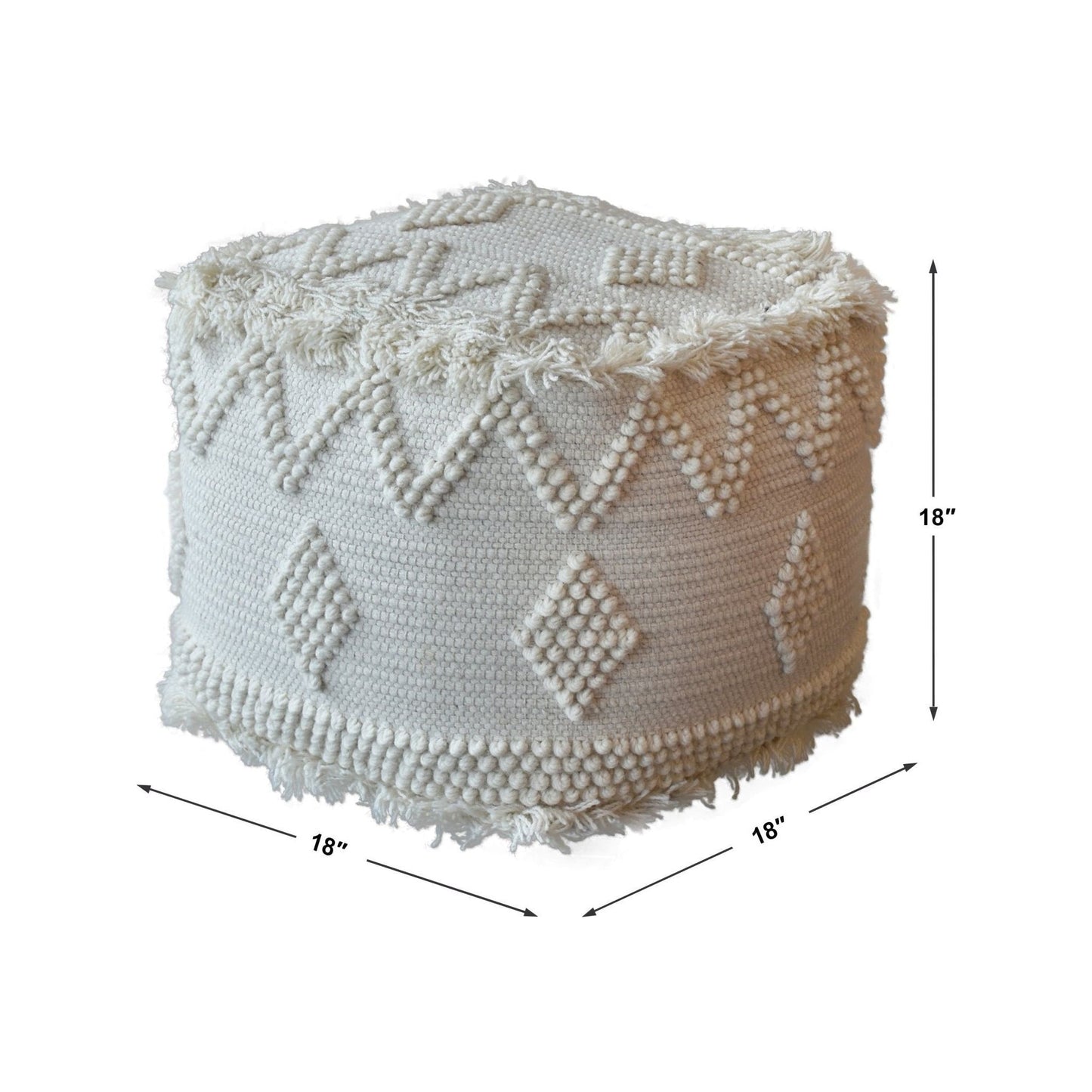 Uriah Ivory Pouf.