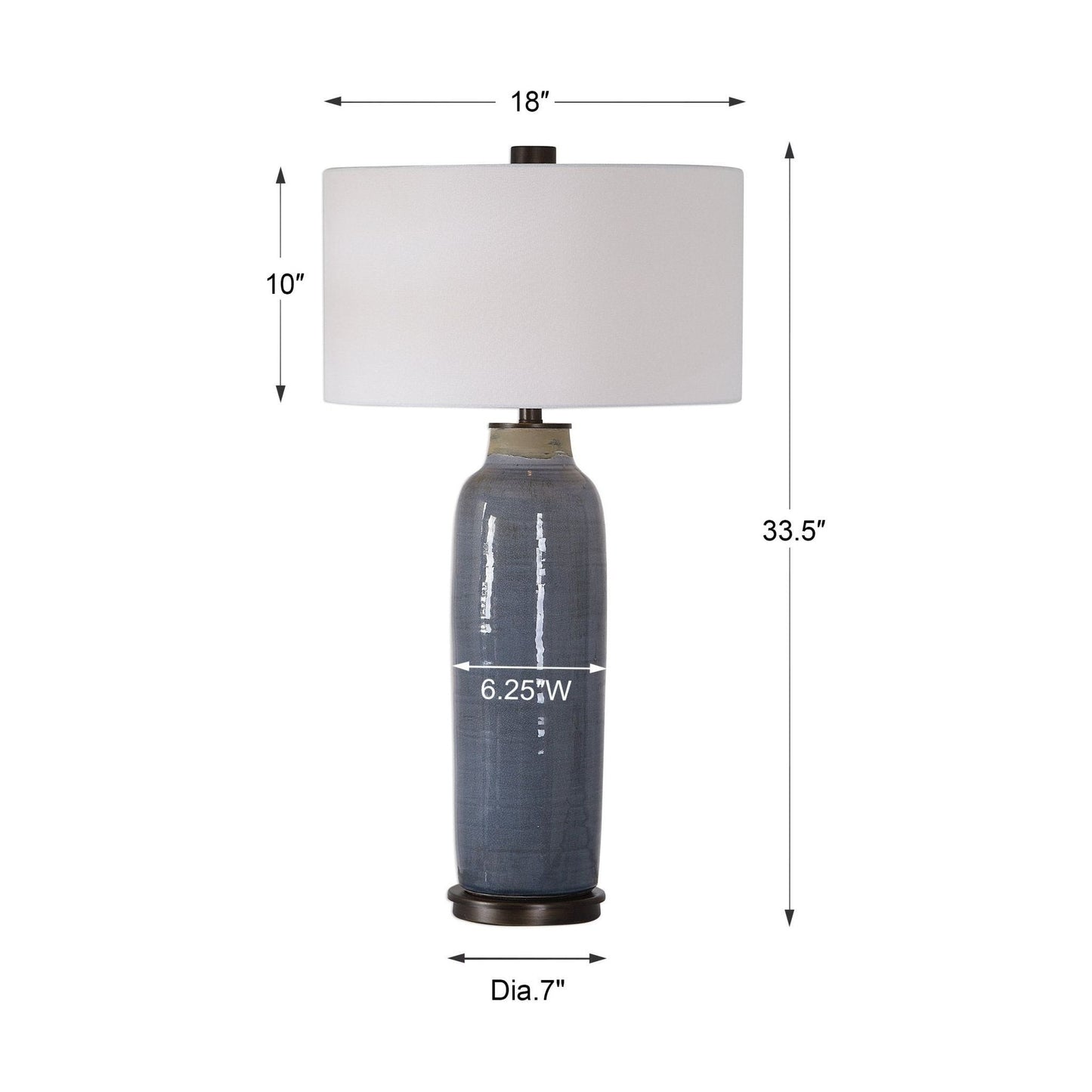 Vicente Slate Blue Table Lamp.