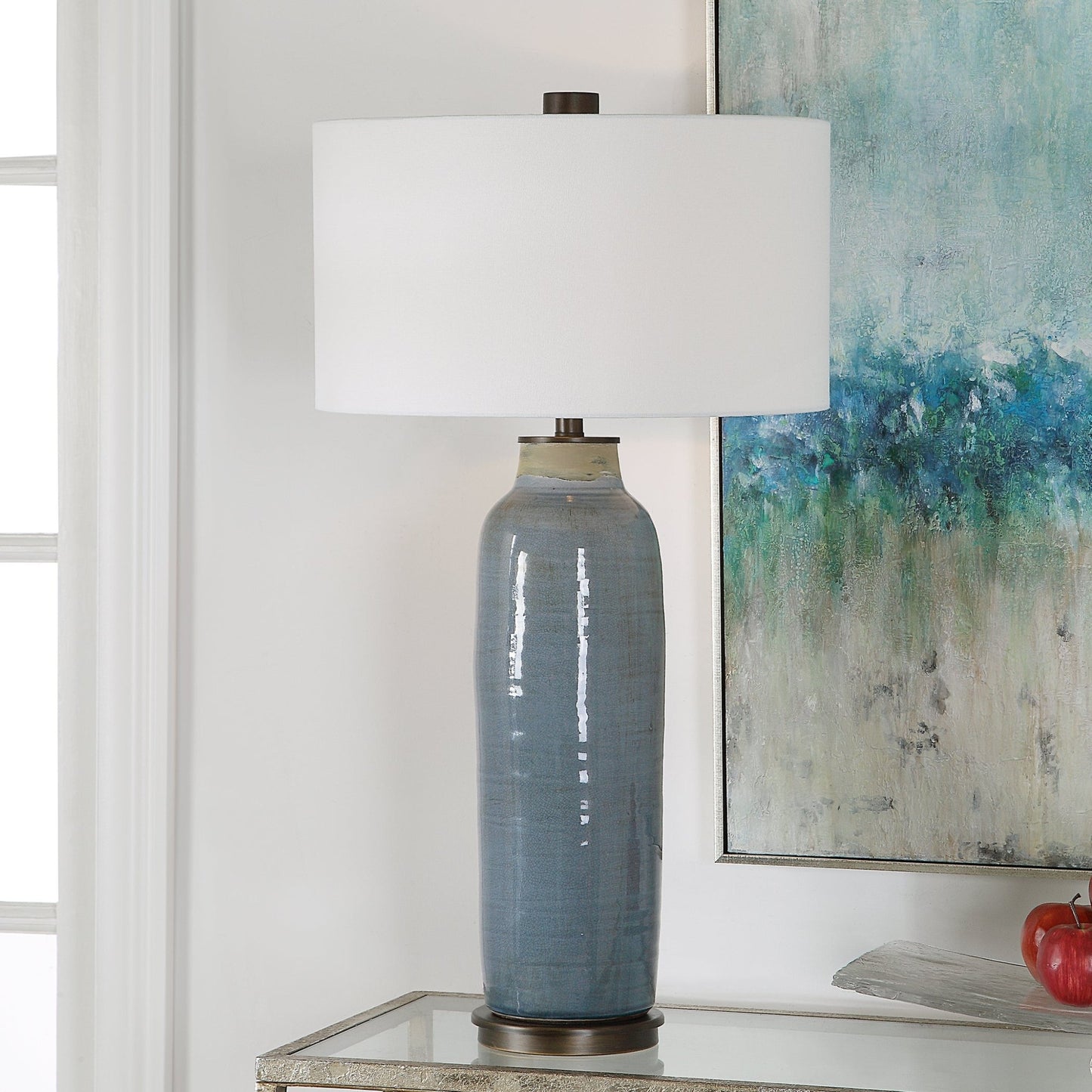 Vicente Slate Blue Table Lamp.