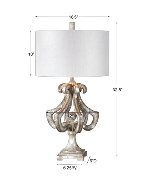 Vinadio Distressed Silver Table Lamp - #shop_name Table Lamps