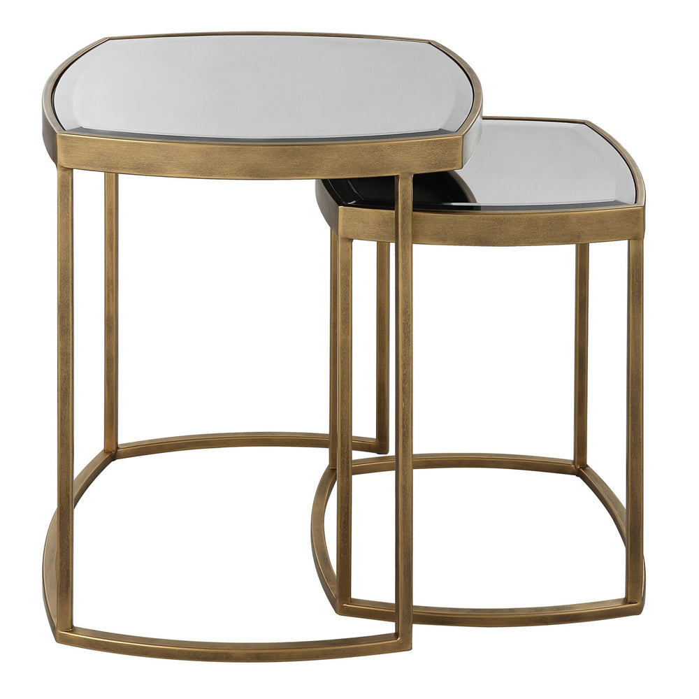 Vista Gold Nesting Tables, Set Of 2 - #shop_name End Tables & Accent Tables