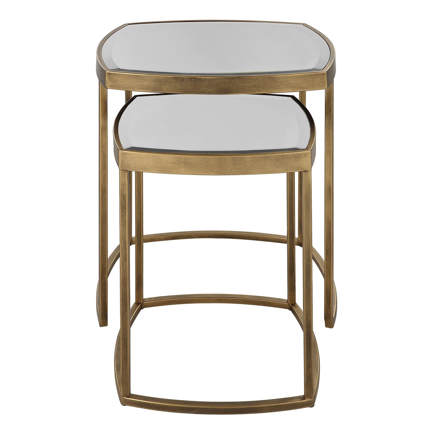 Vista Gold Nesting Tables, Set Of 2.