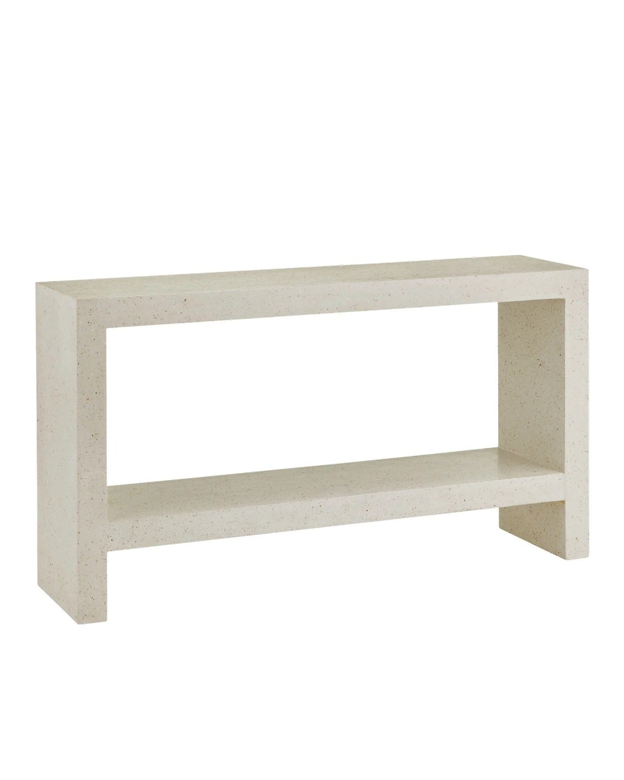 Carson Ivory Terrazzo Console Table.