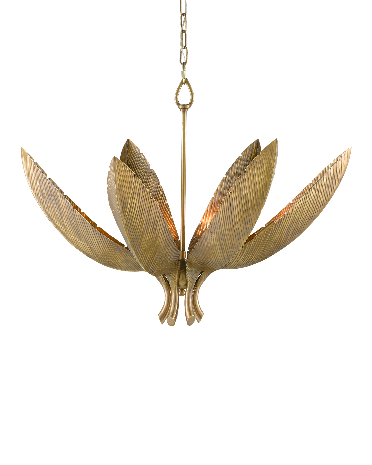 Bird of Paradise Brass Chandelier.