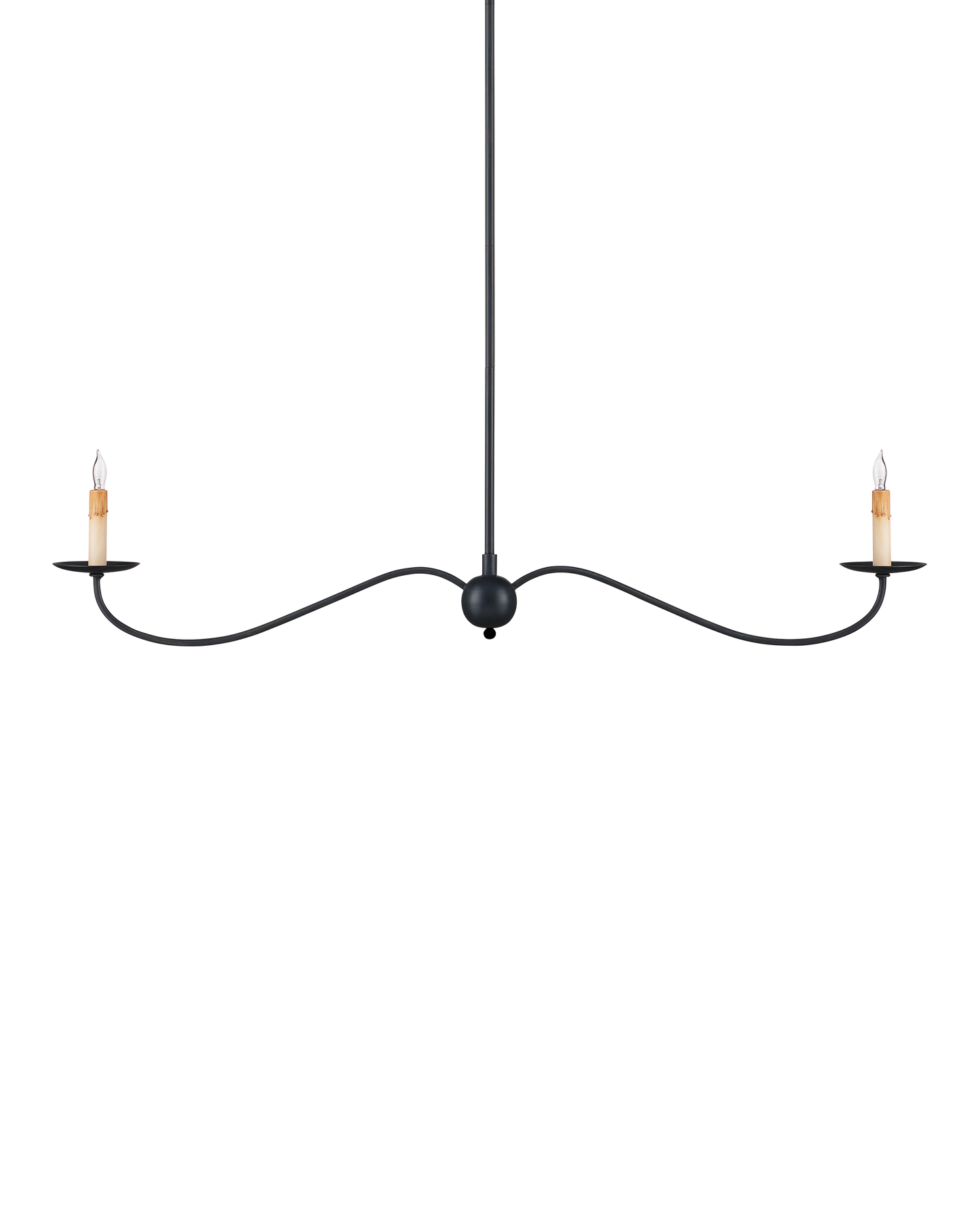 Saxon Black Linear Chandelier.