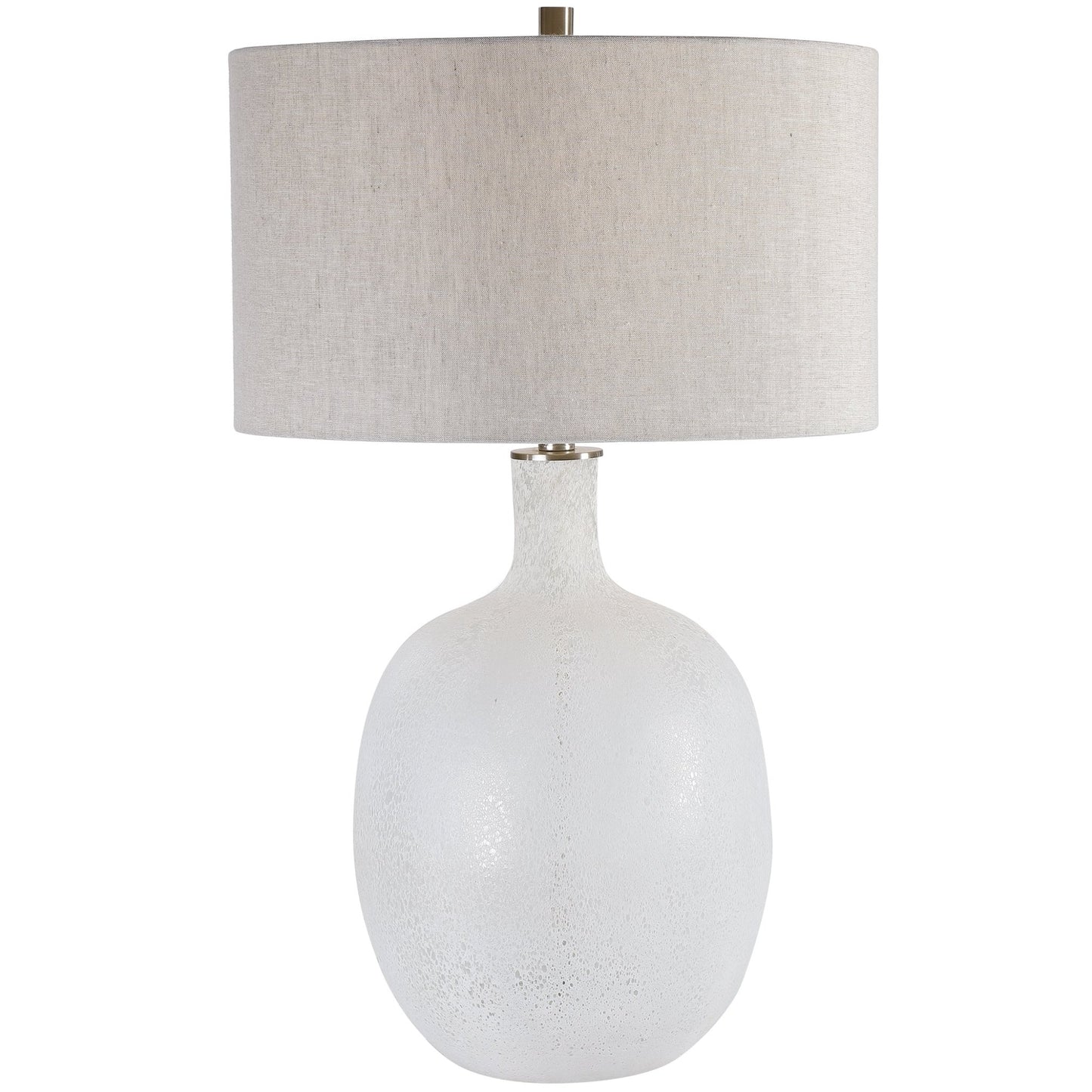 Whiteout Mottled Glass Table Lamp.