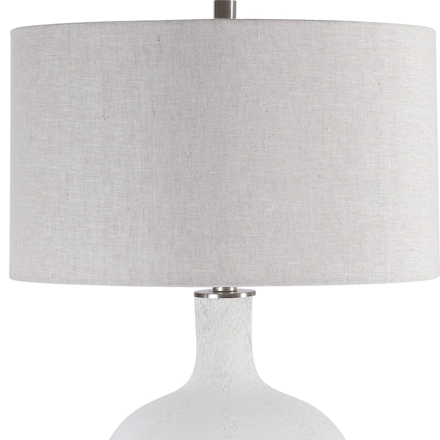 Whiteout Mottled Glass Table Lamp.