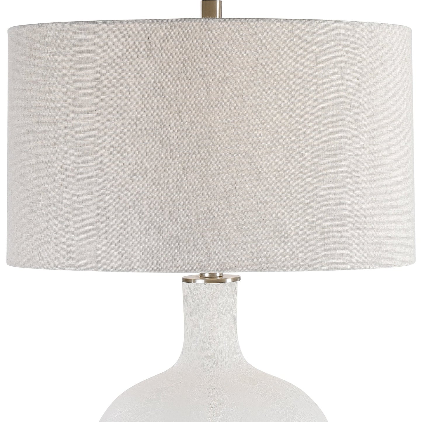 Whiteout Mottled Glass Table Lamp.