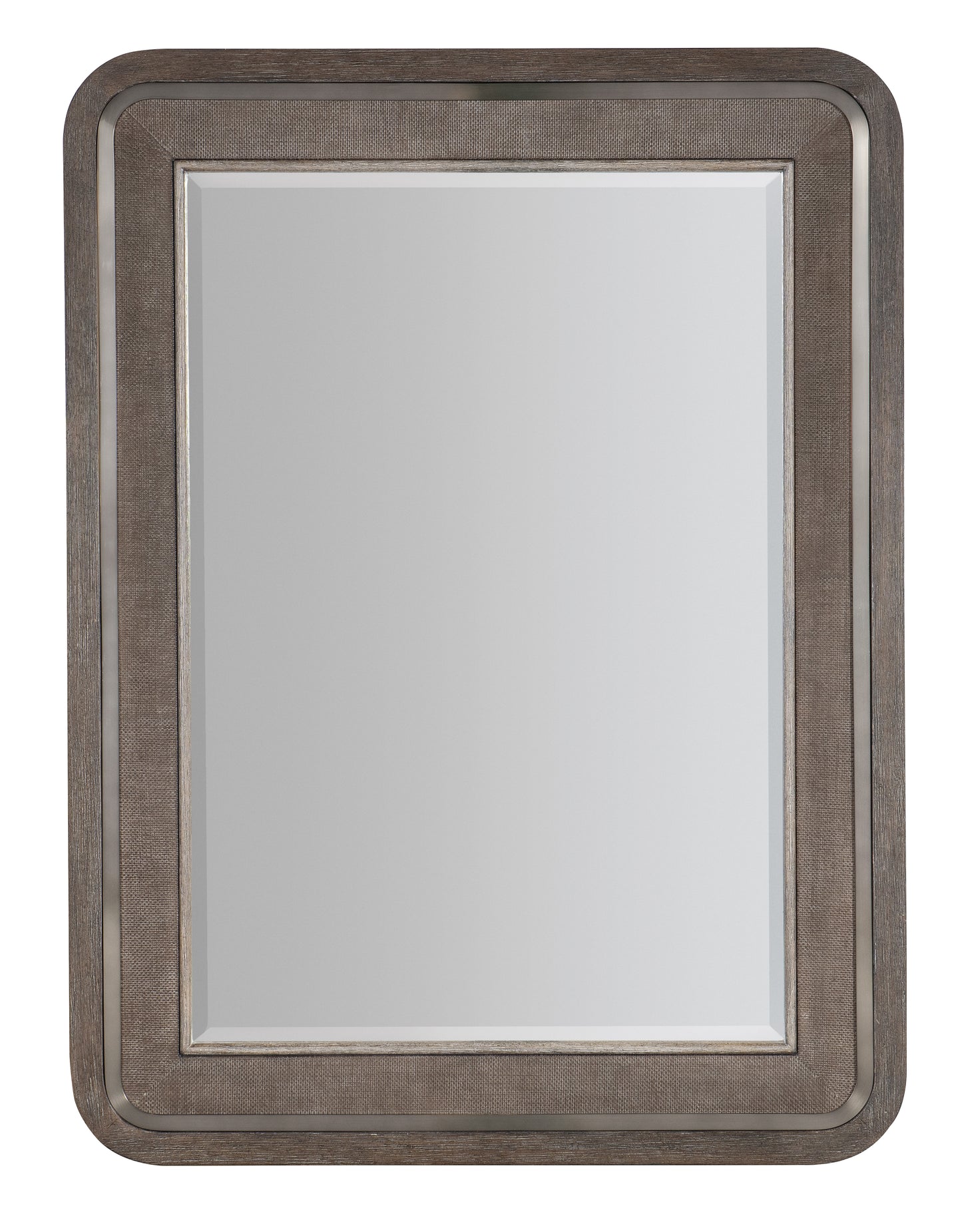Modern Mood Raffia Landscape Mirror - Mink Finish.