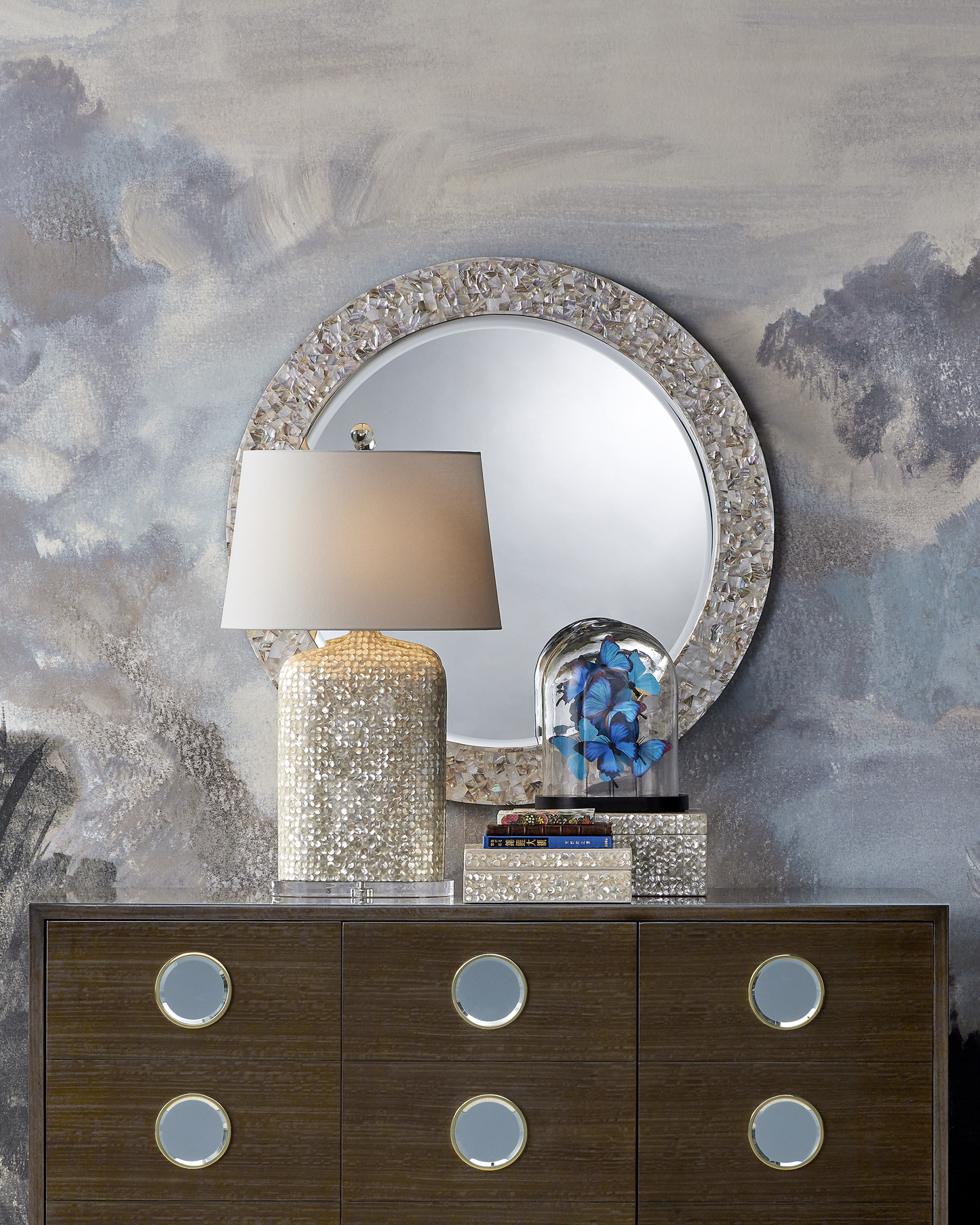 Gerri Dot  Mother of Pearl Table Lamp.