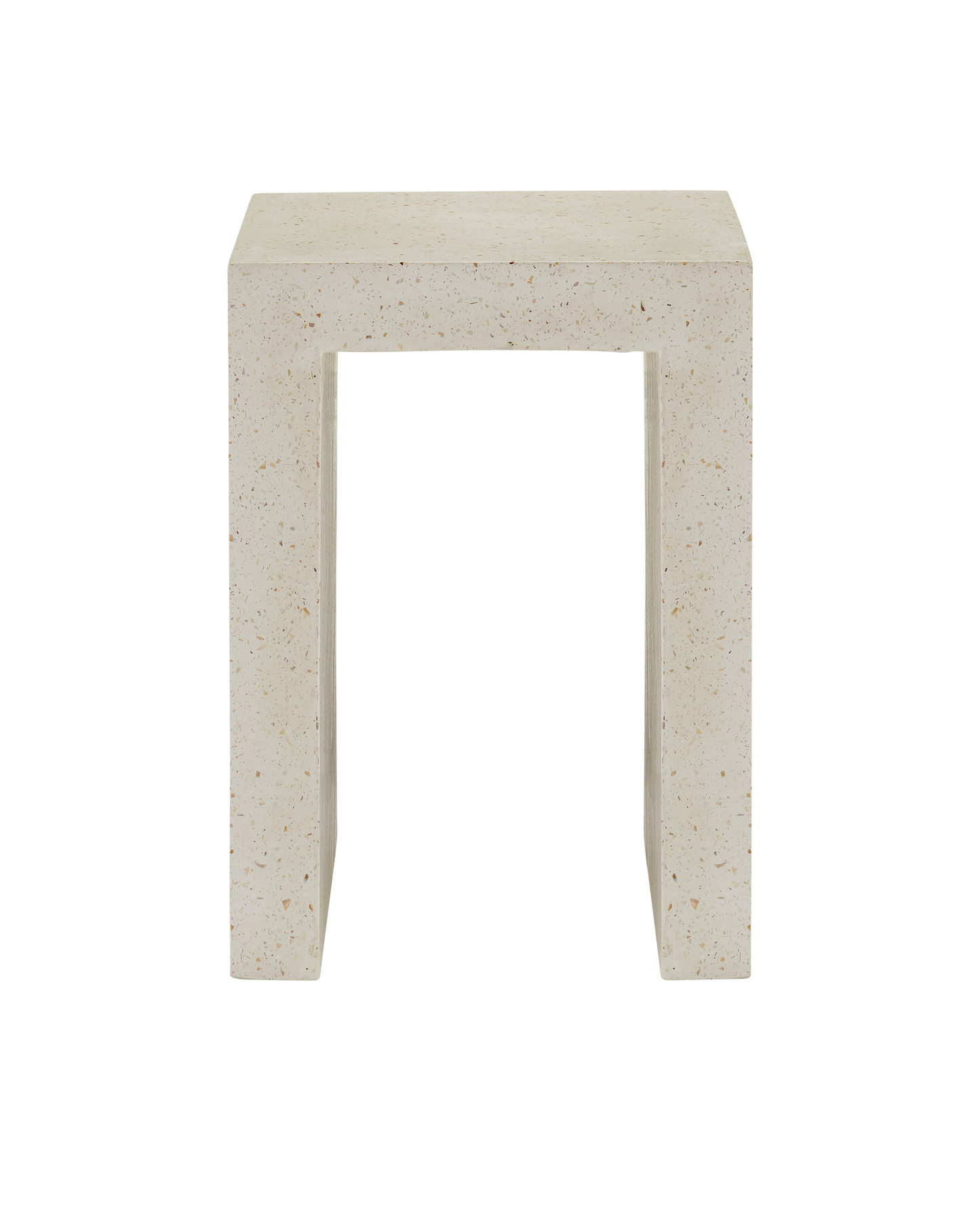 Carson Ivory Terrazzo Accent Table.