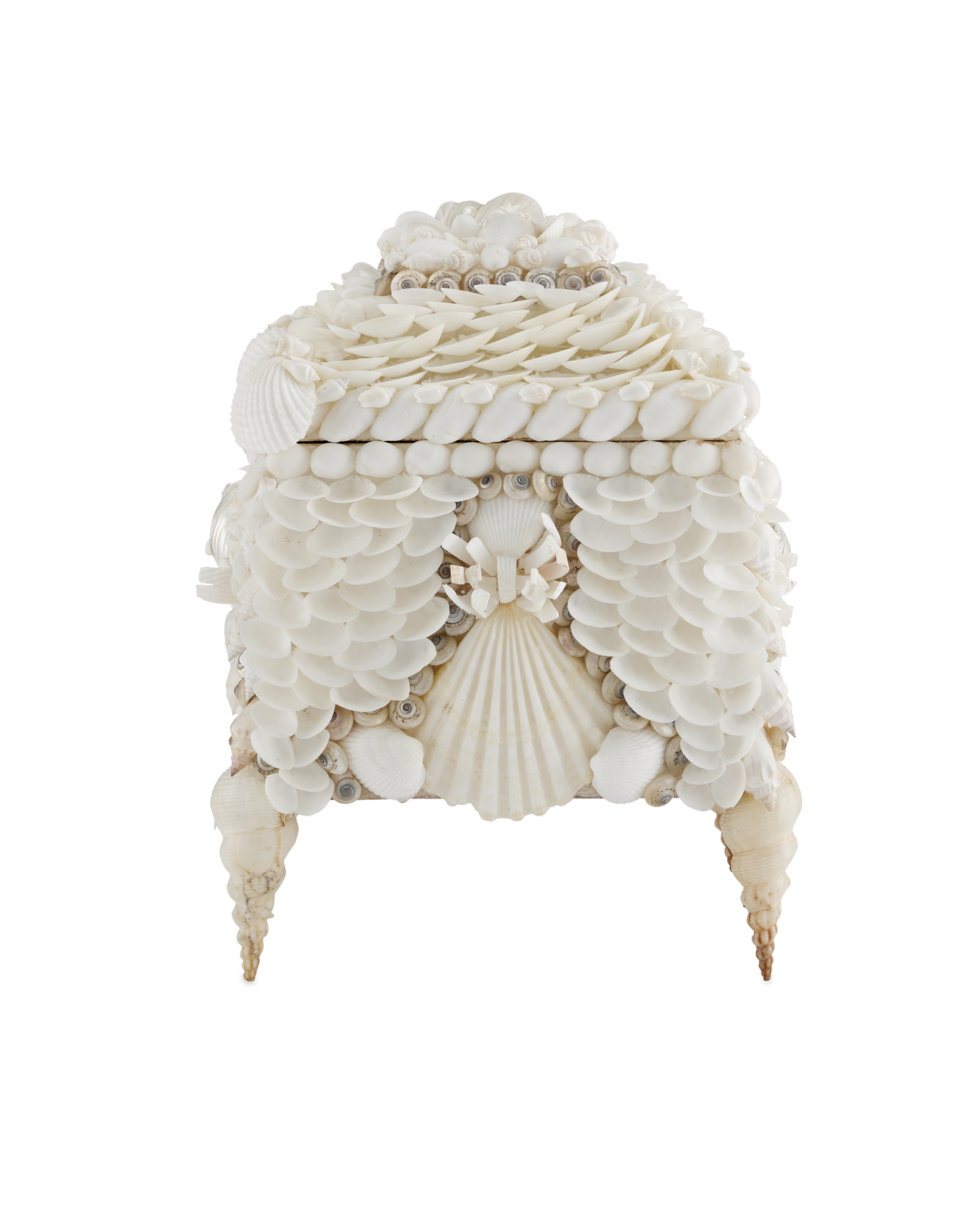 Boardwalk White Shell Jewelry Box.