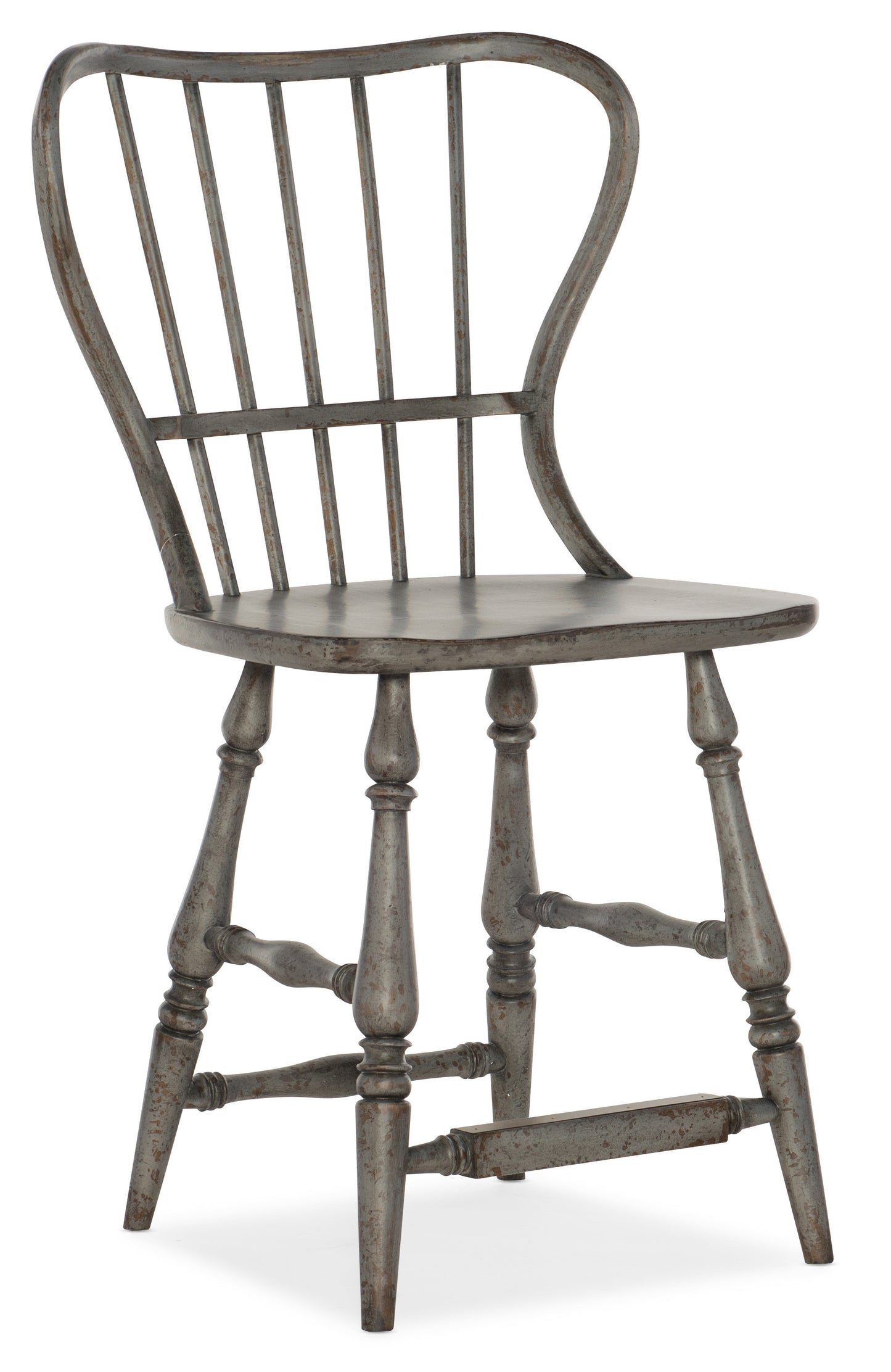Ciao Bella Spindle Back Counter Stool-Speckled Gray.