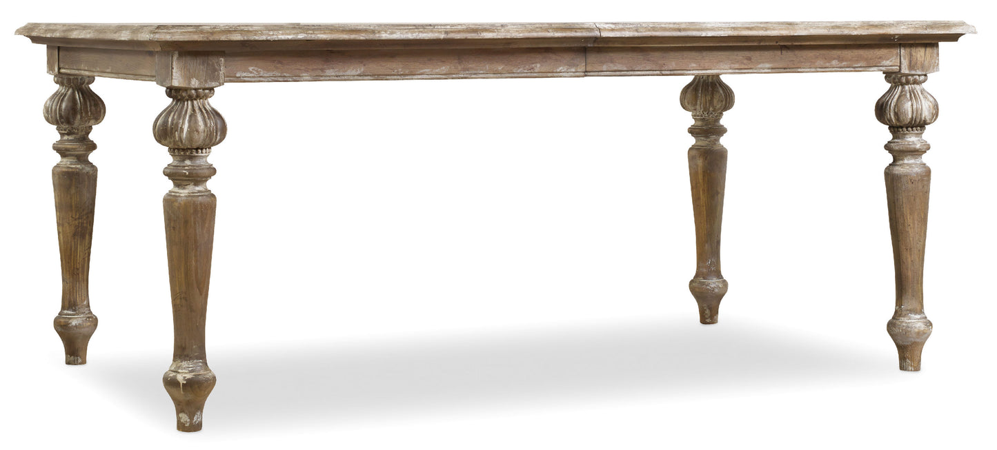 Chatelet Rectangle Leg Dining Table with Two 18'' Leaves.