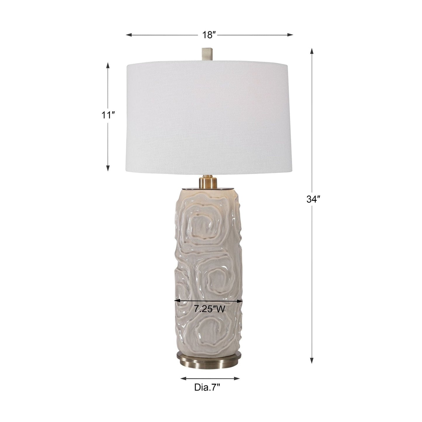 Zade Warm Gray Table Lamp.