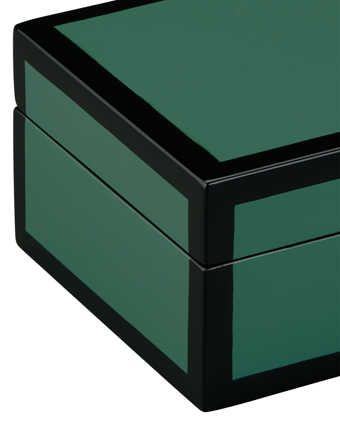 Green Lacquer Box Set of 2.