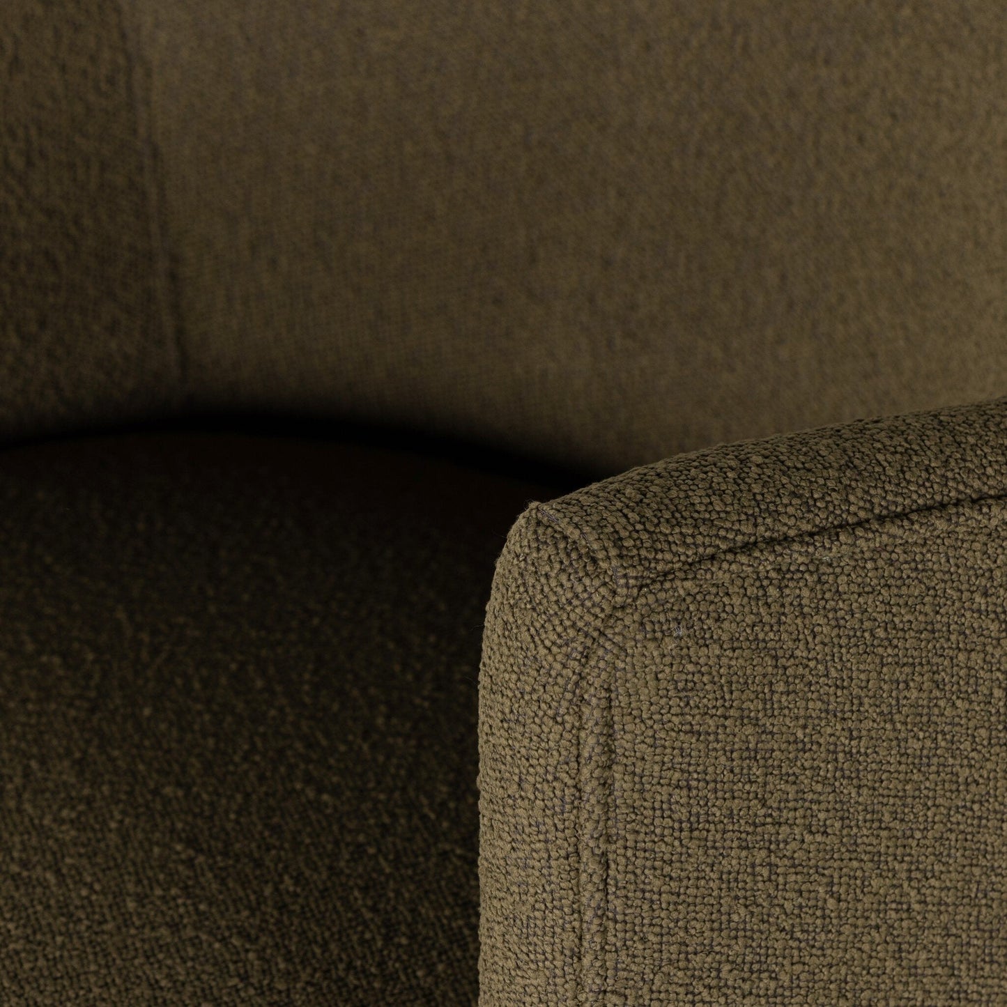 Aurora Swivel Chair - Fiqa Boucle Olive.
