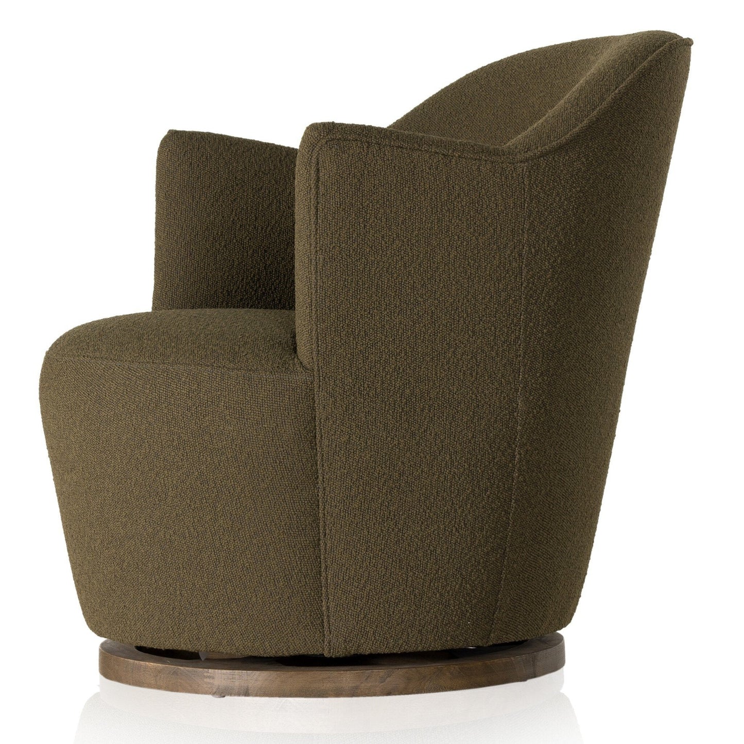 Aurora Swivel Chair - Fiqa Boucle Olive.