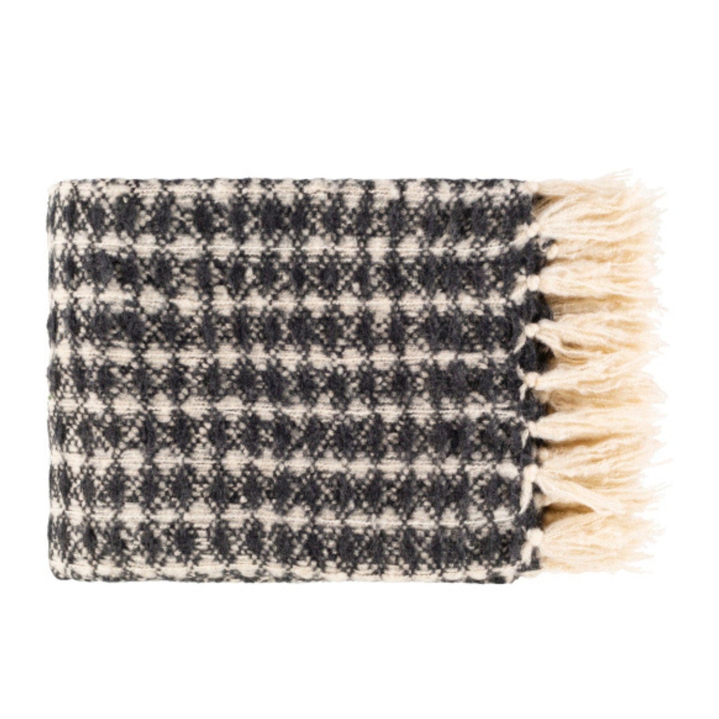 Boris Black and Off-White Traditional Throw.