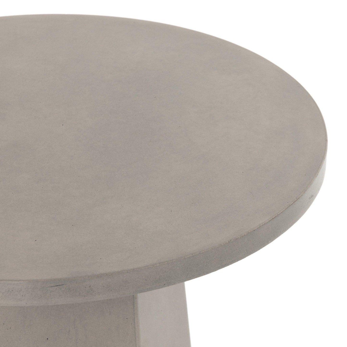 Bowman Outdoor End Table - Grey Concrete.