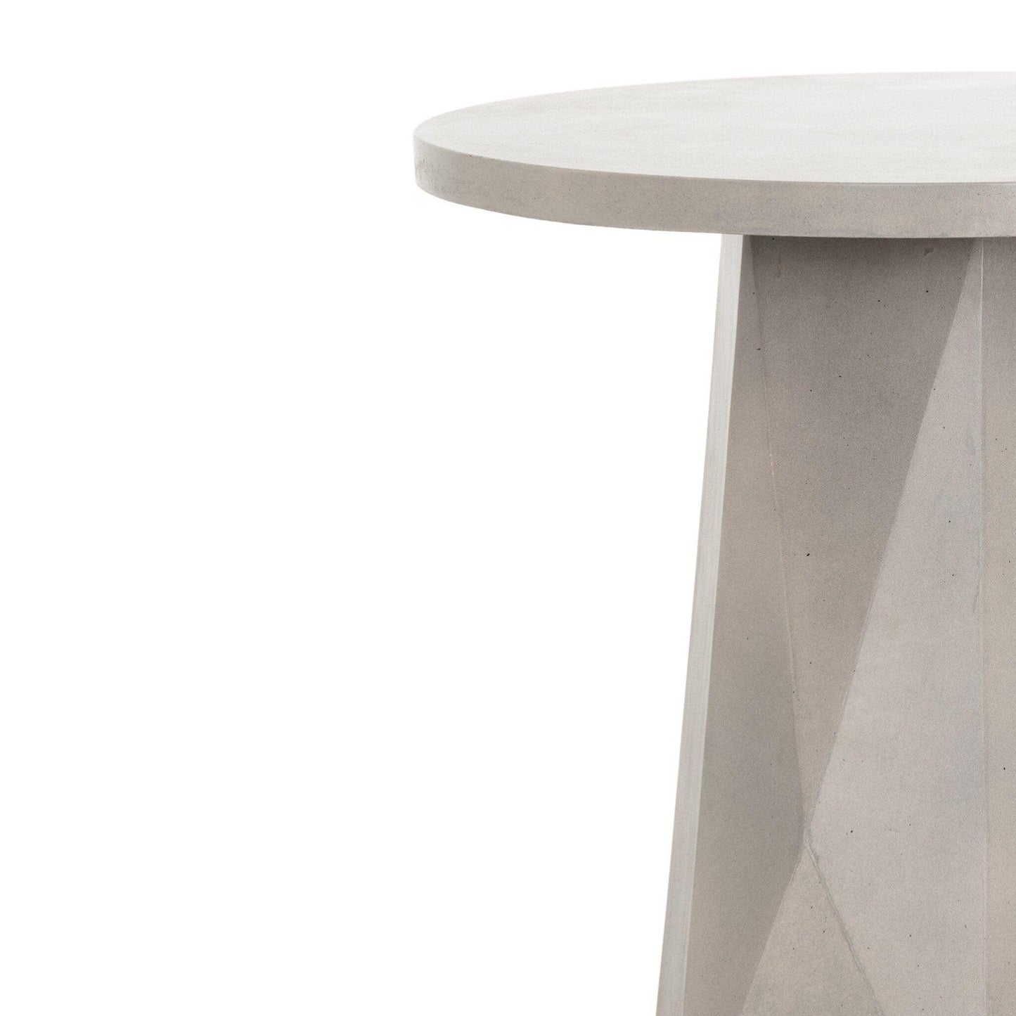 Bowman Outdoor End Table - Grey Concrete.