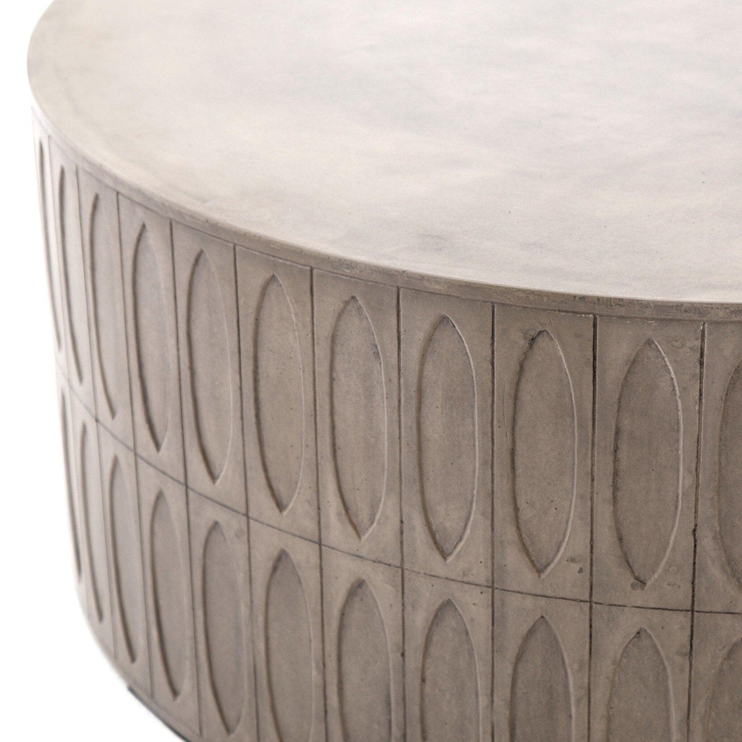 Colorado Drum Coffee Table - Grey Concrete.