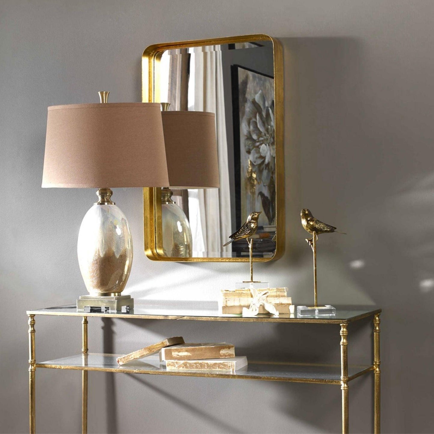 Crofton Vanity Mirror, Gold.