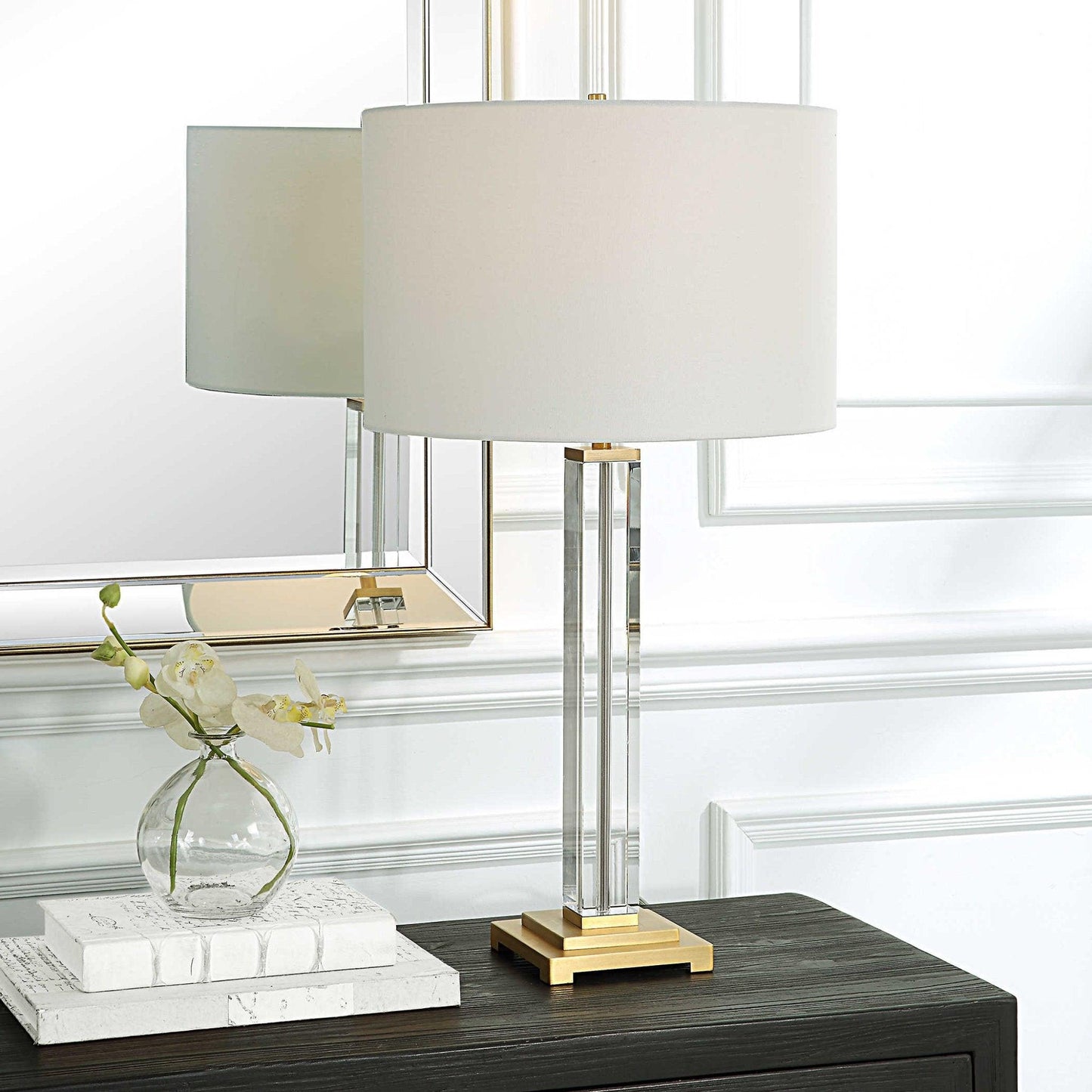 Crystal Column Table Lamp.