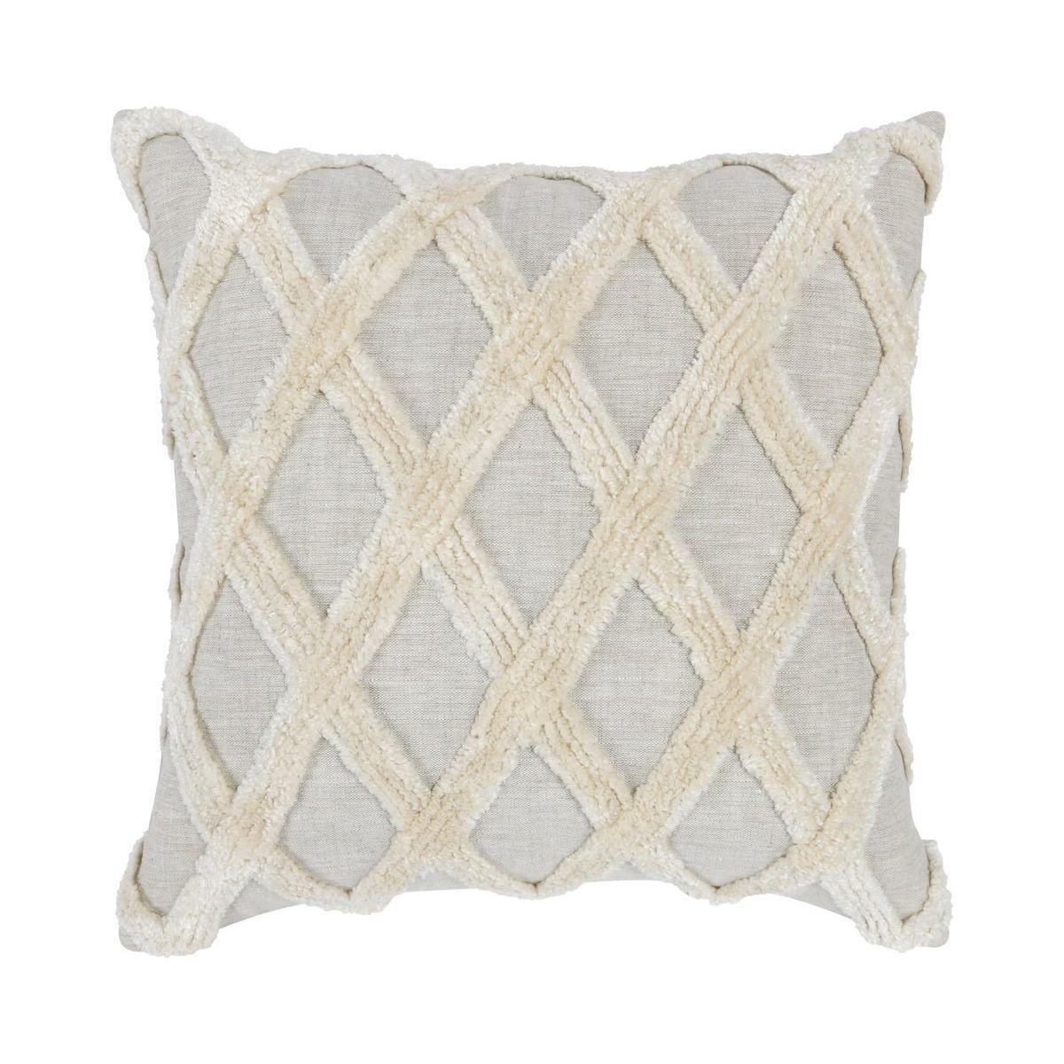 Ellett Natural/Ivory Pillow, Set of 2.