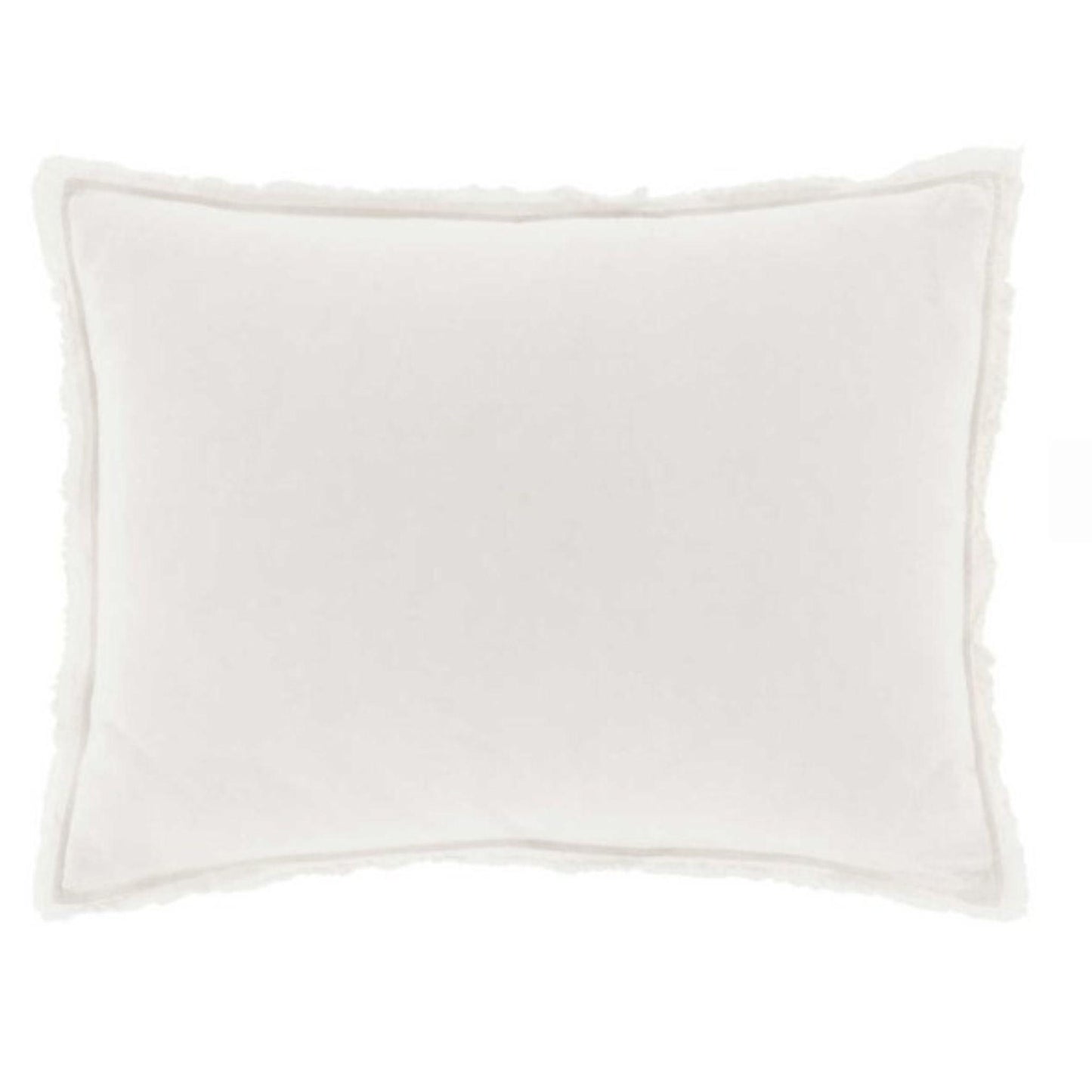 Faye Linen Dove White Sham - Standard.