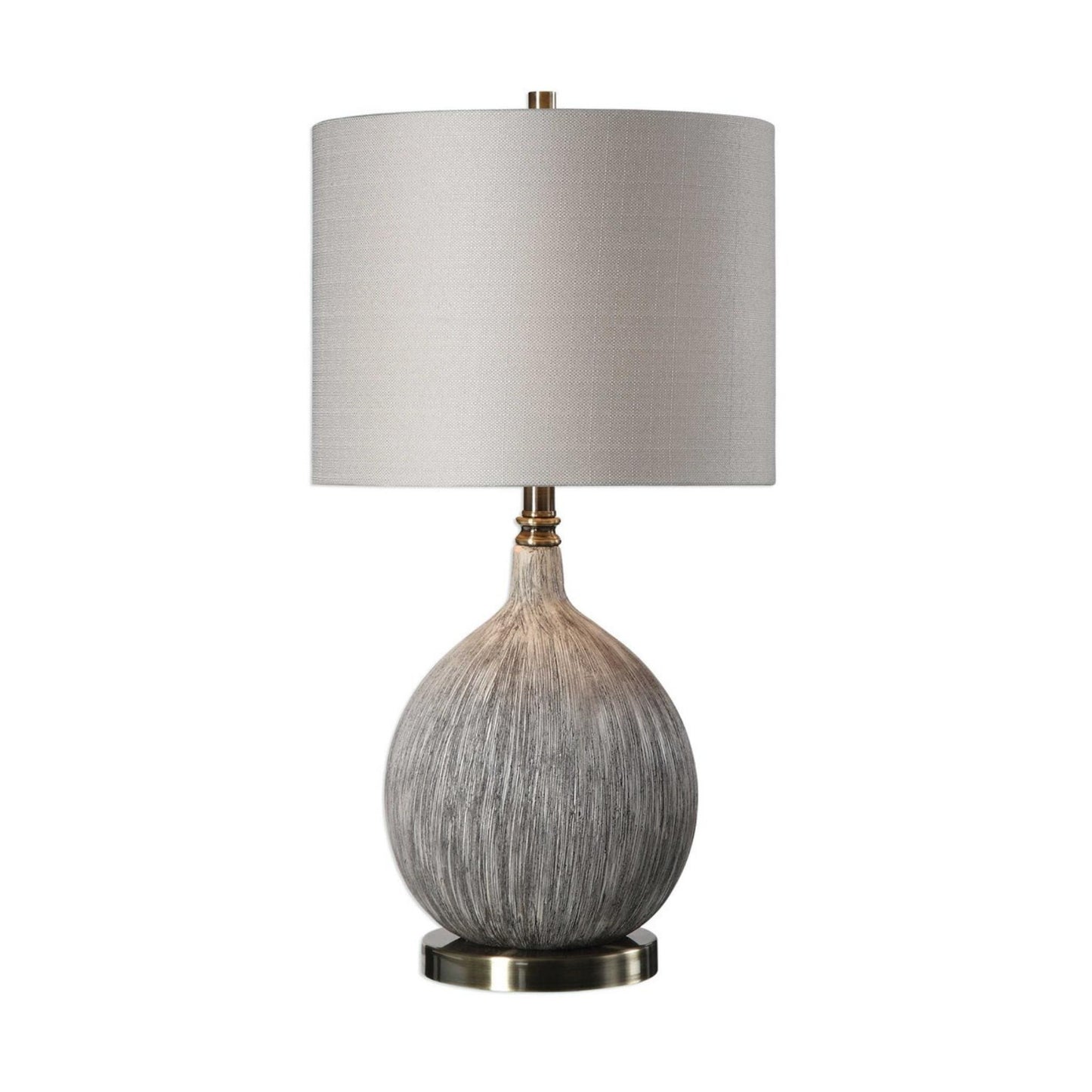 Hedera Old Ivory and Aged Black Ceramic Table Lamp.