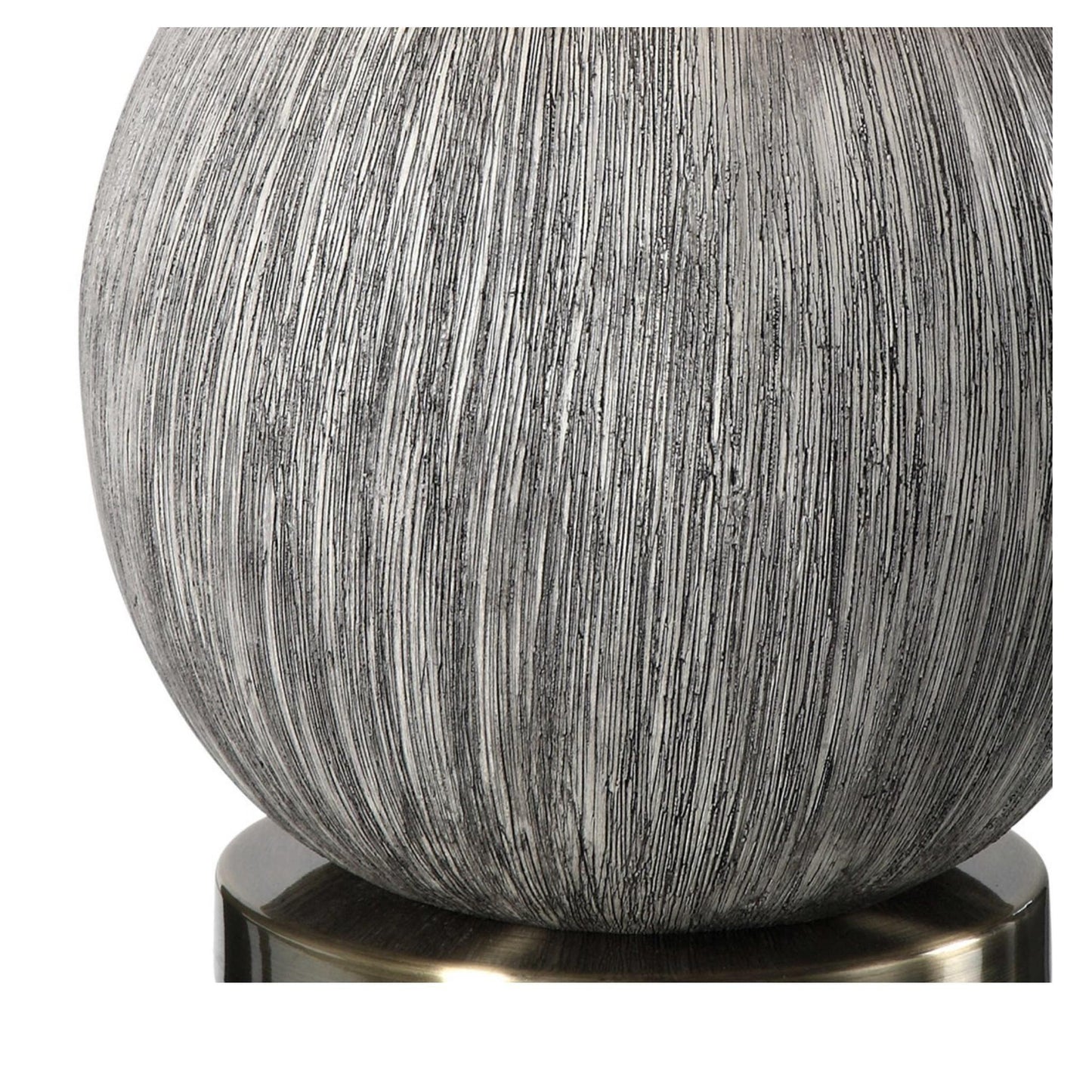 Hedera Old Ivory and Aged Black Ceramic Table Lamp.