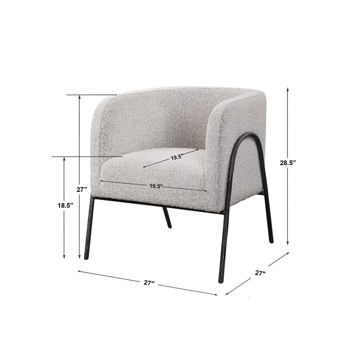 Jacobsen Accent Chair, Gray.