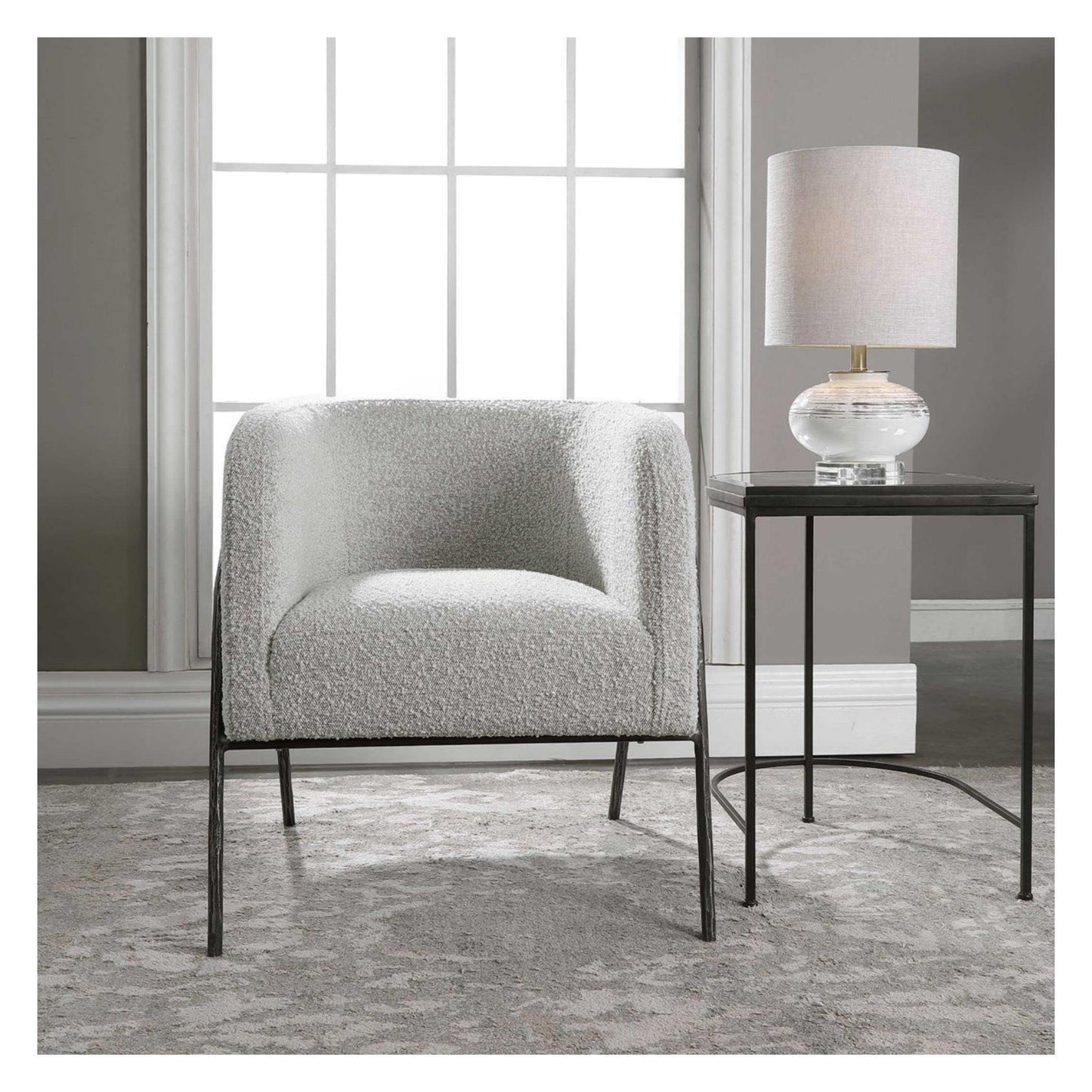 Jacobsen Accent Chair, Gray.