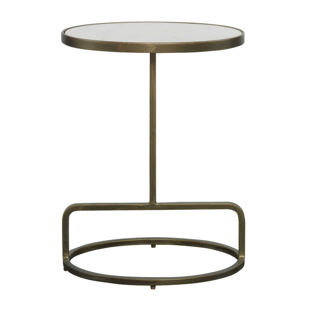 Jessenia White Marble Accent Table - #shop_name Accent Table