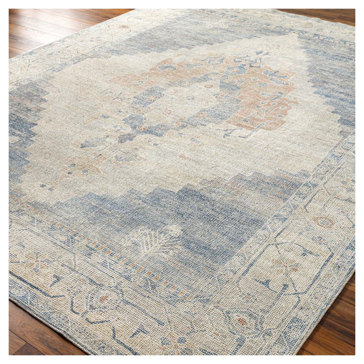 Luca Amber, Denim, and Ivory 8' x 10' Rug.