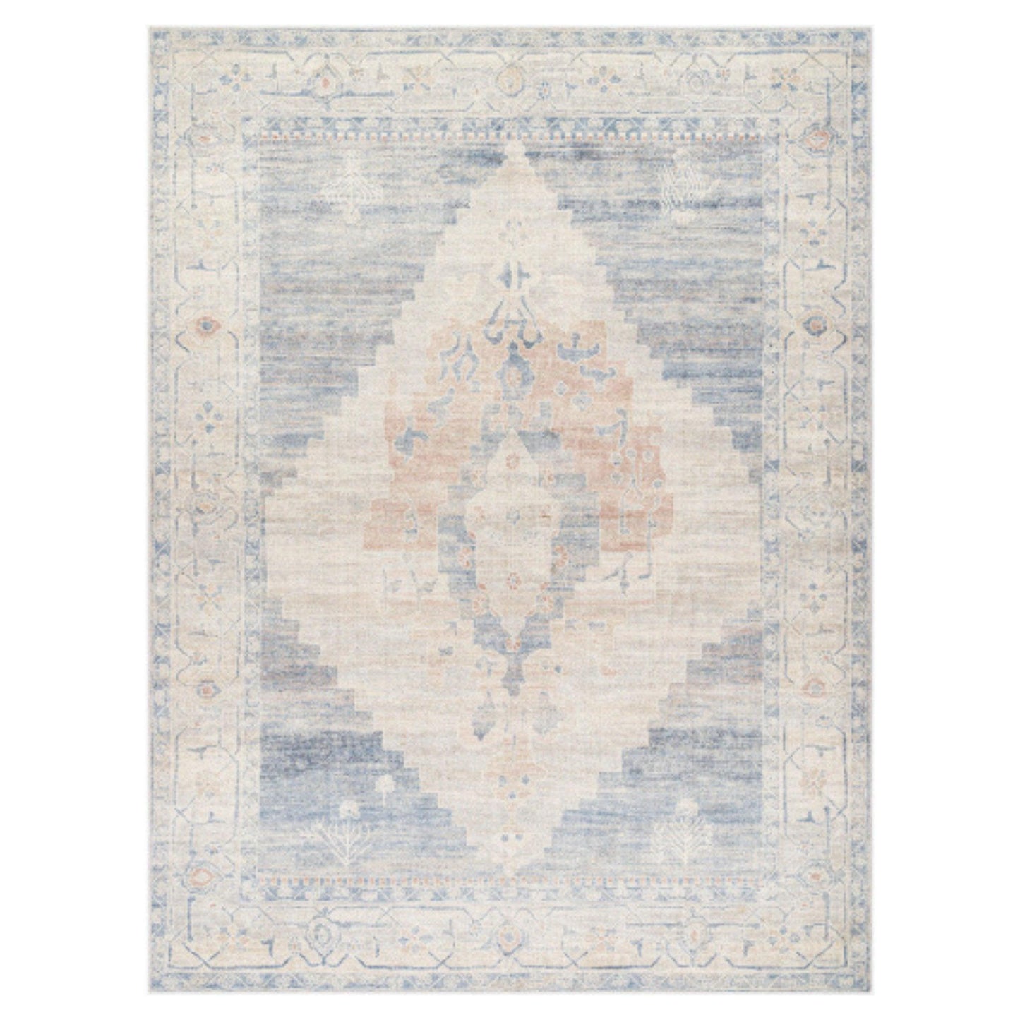 Luca Amber, Denim, and Ivory 8' x 10' Rug.
