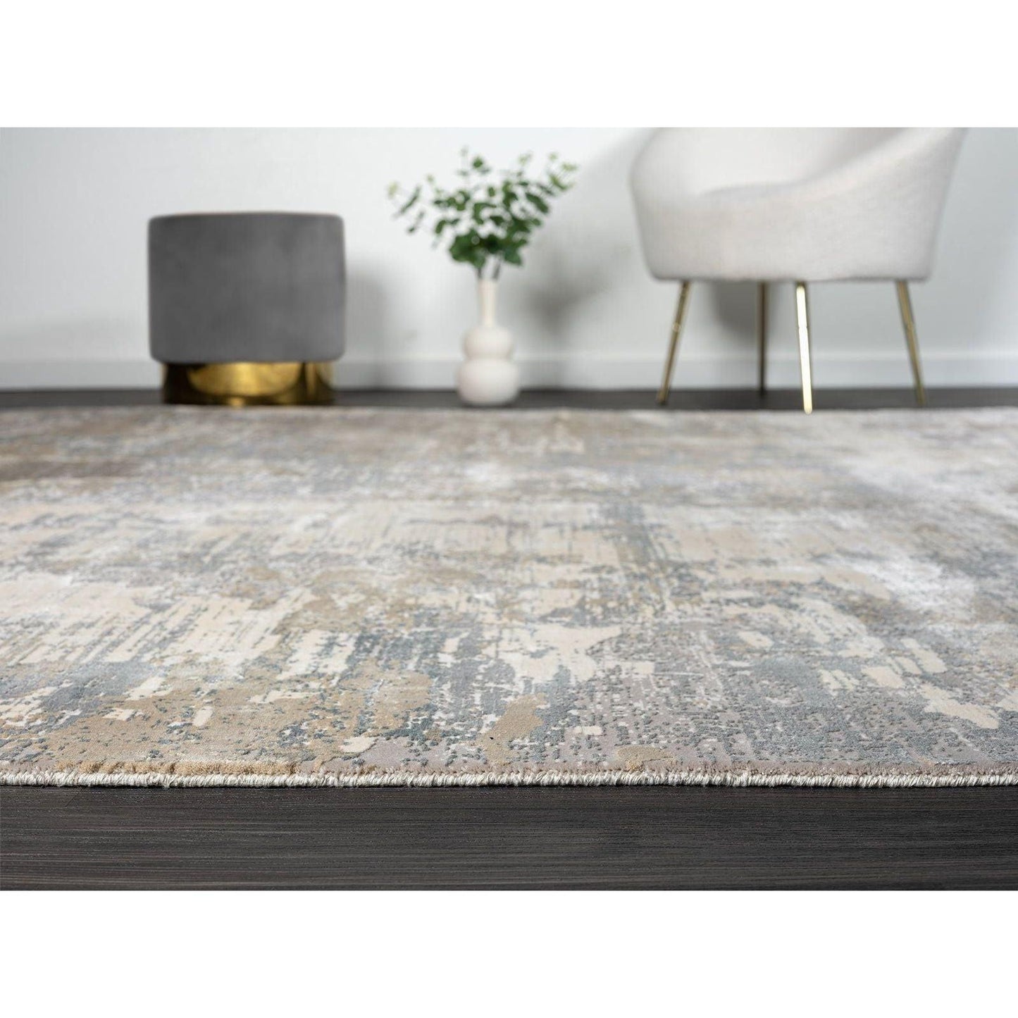 OI Kingsley Earth Tones/Greys Power Loomed Rug.