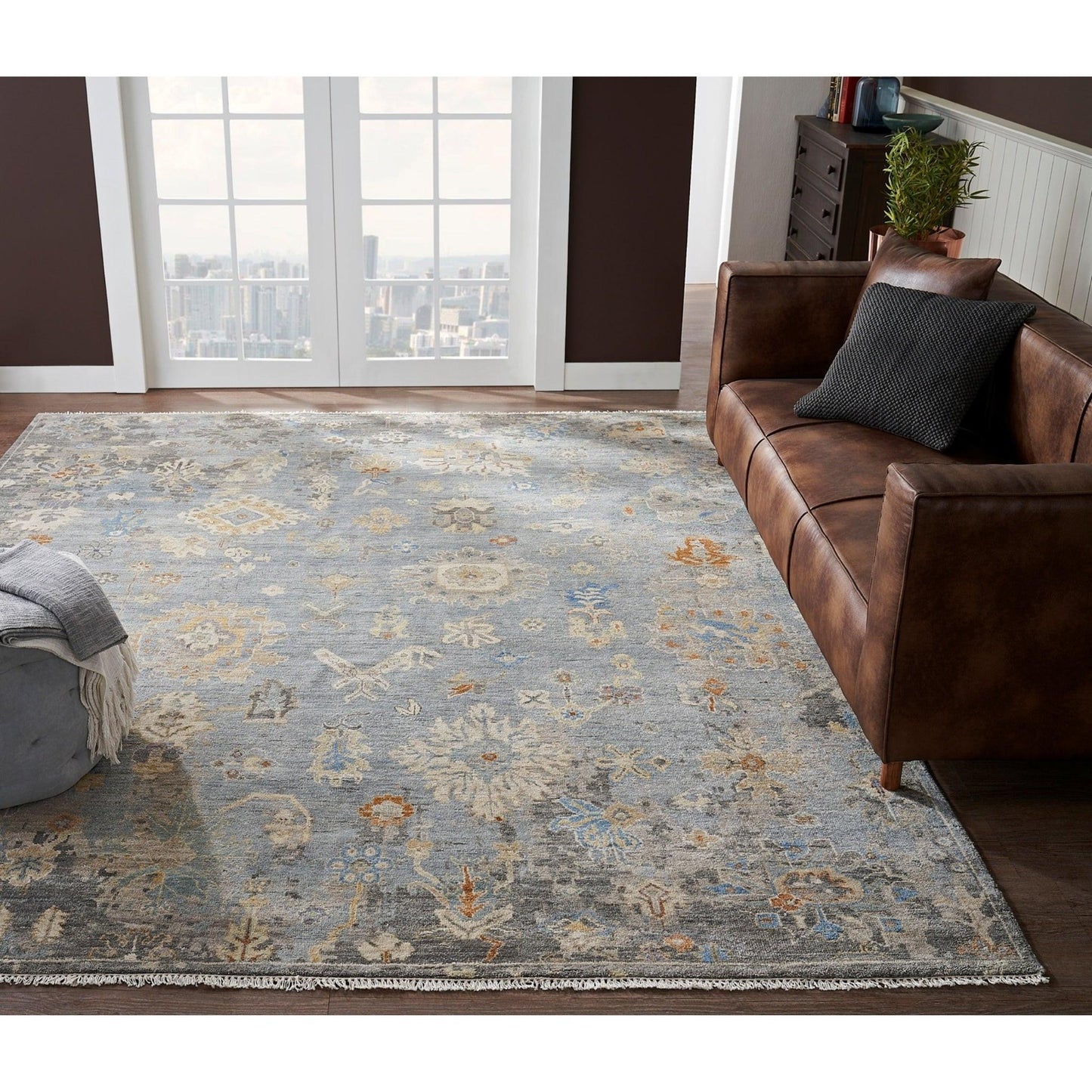 OID Blue Ice Hand Knotted Rug.