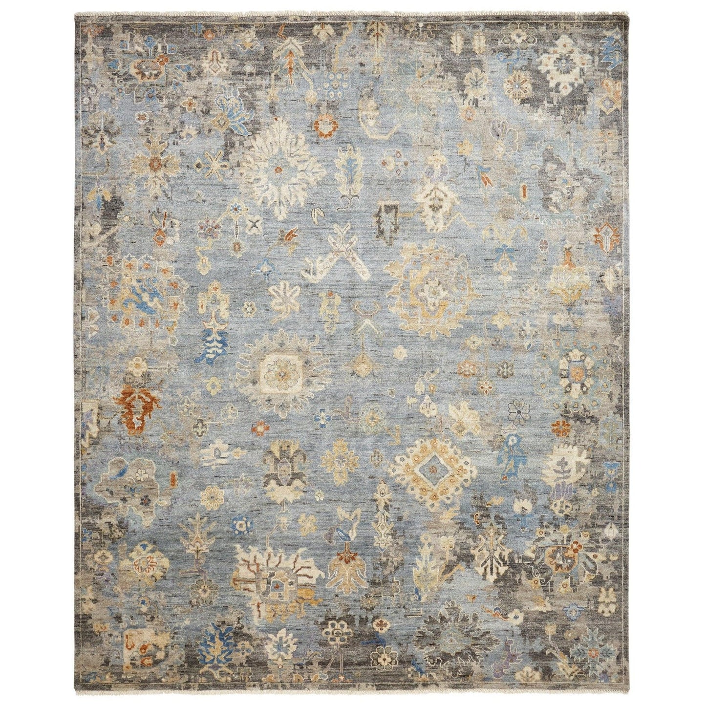 OID Blue Ice Hand Knotted Rug.